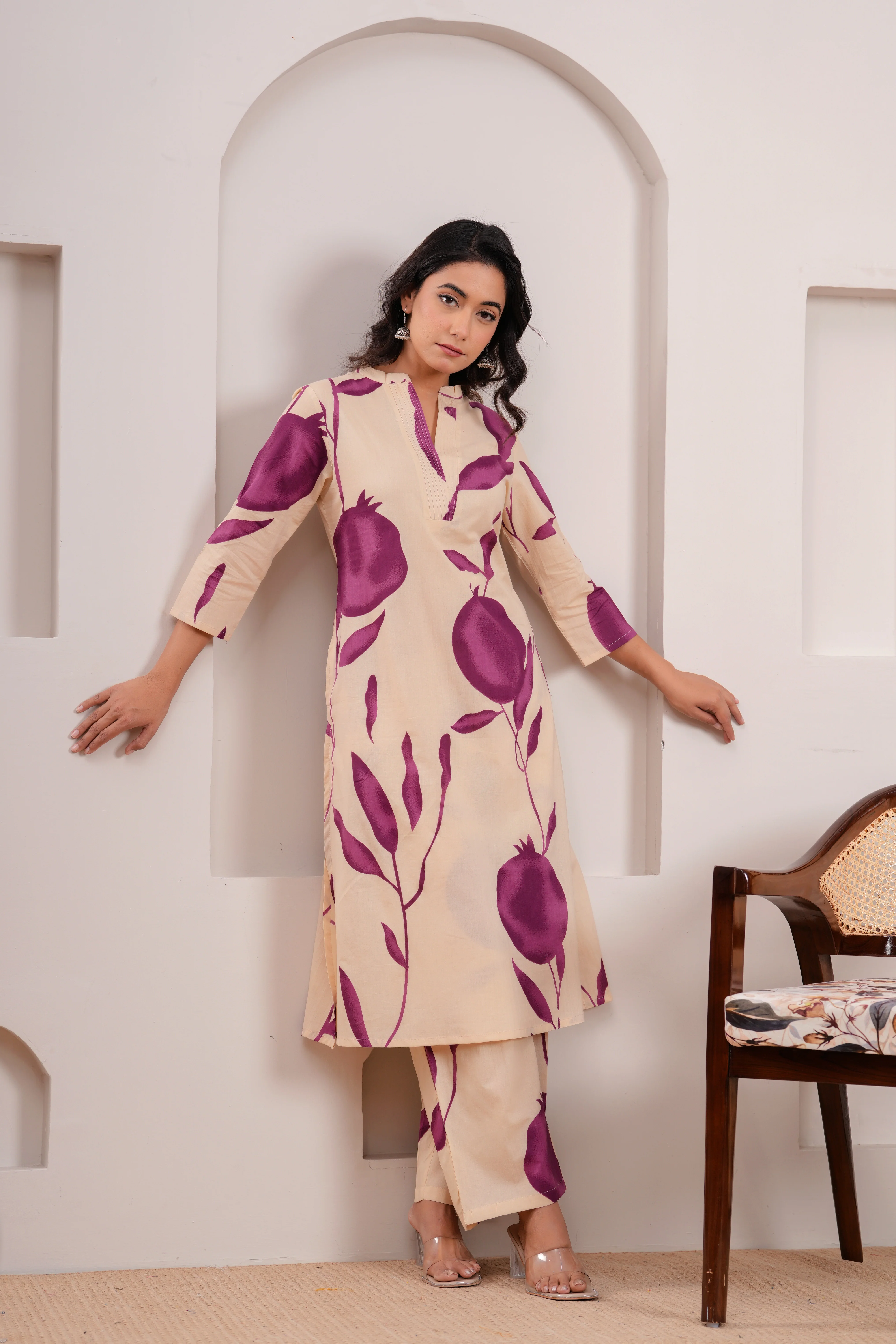 Maurya Rouge Printed Kurta Pant Set - Image 3