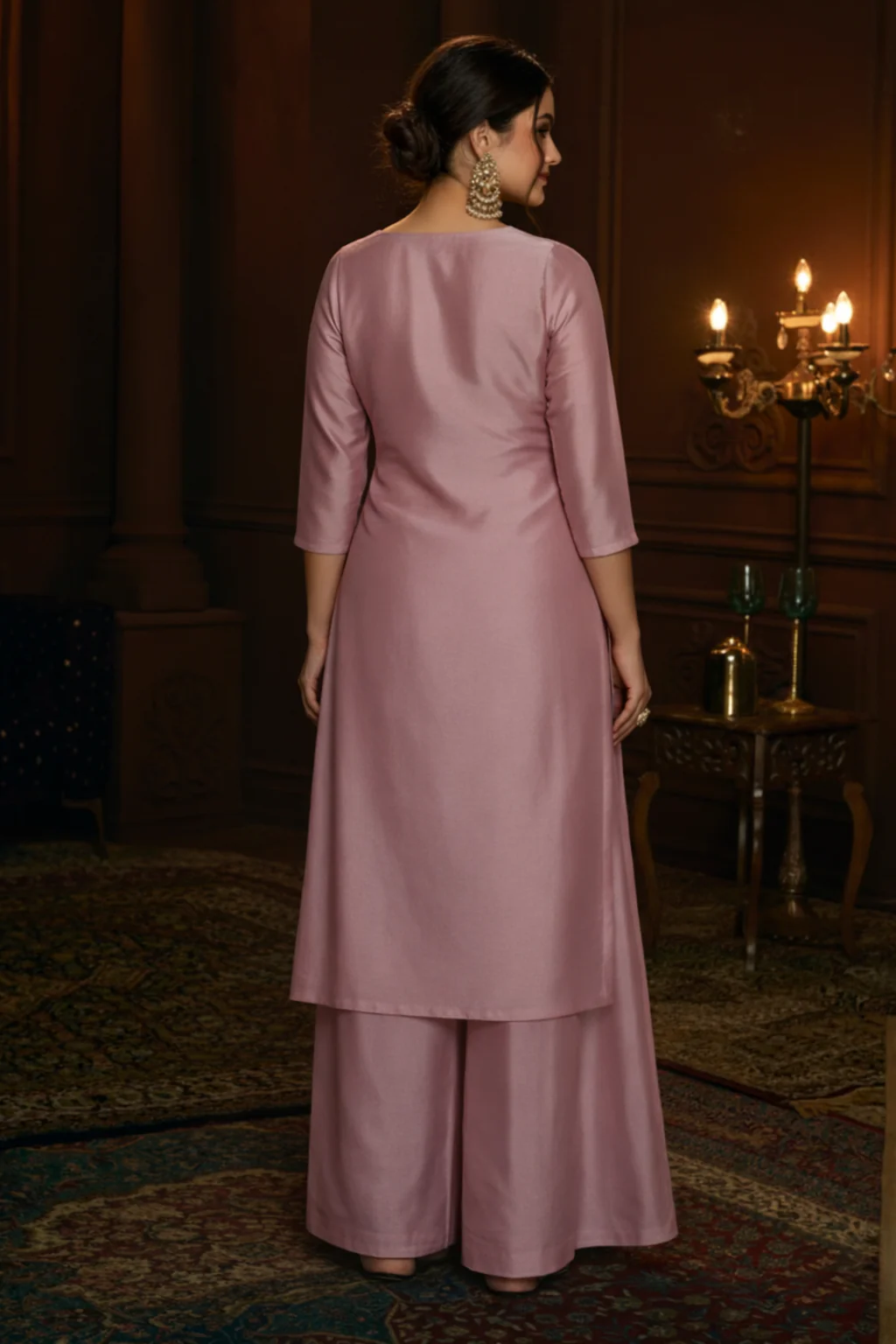 Haniya Blush Full Work Gharara Set - Image 3