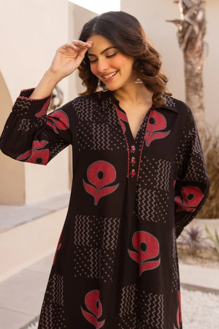 Karen raven cotton kurta pant set - Image 2