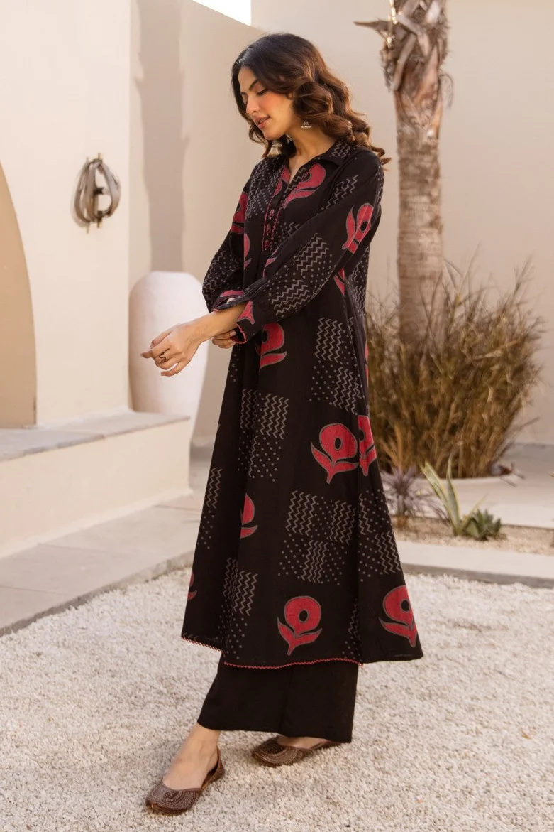 Karen raven cotton kurta pant set - Image 3