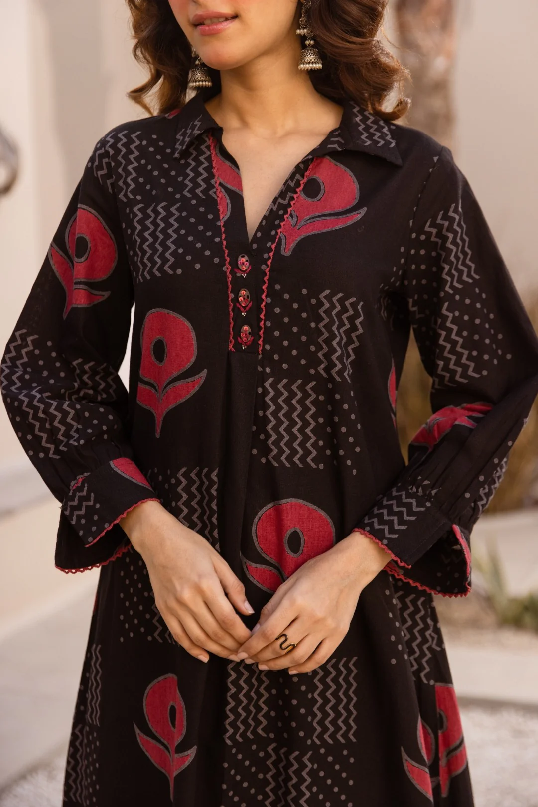 Karen raven cotton kurta pant set - Image 4
