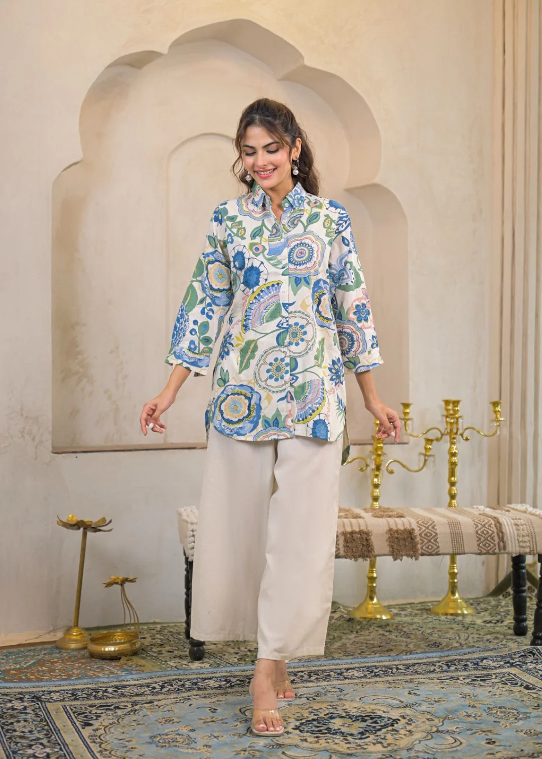Hardik Paisley printed cotton co-ord set - Image 4