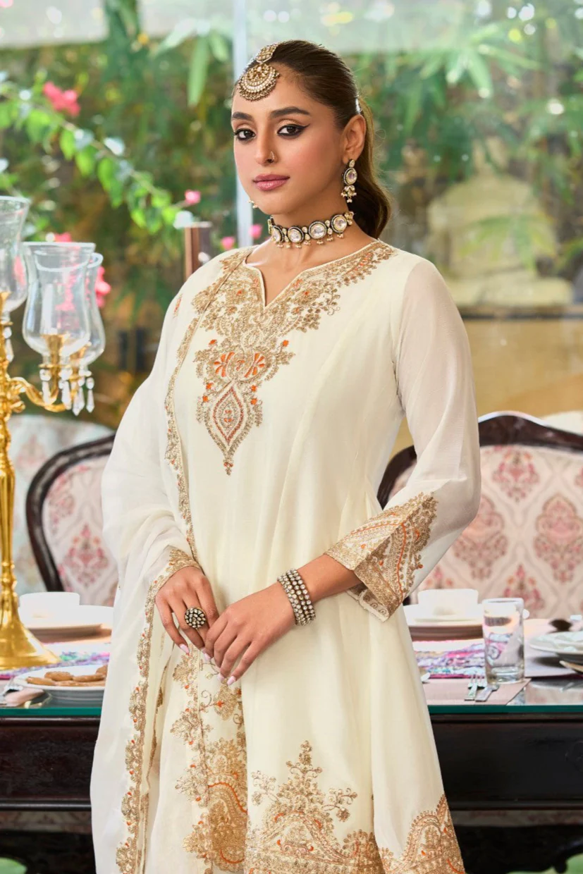 Roshandan pearl full work gharara set - Image 2