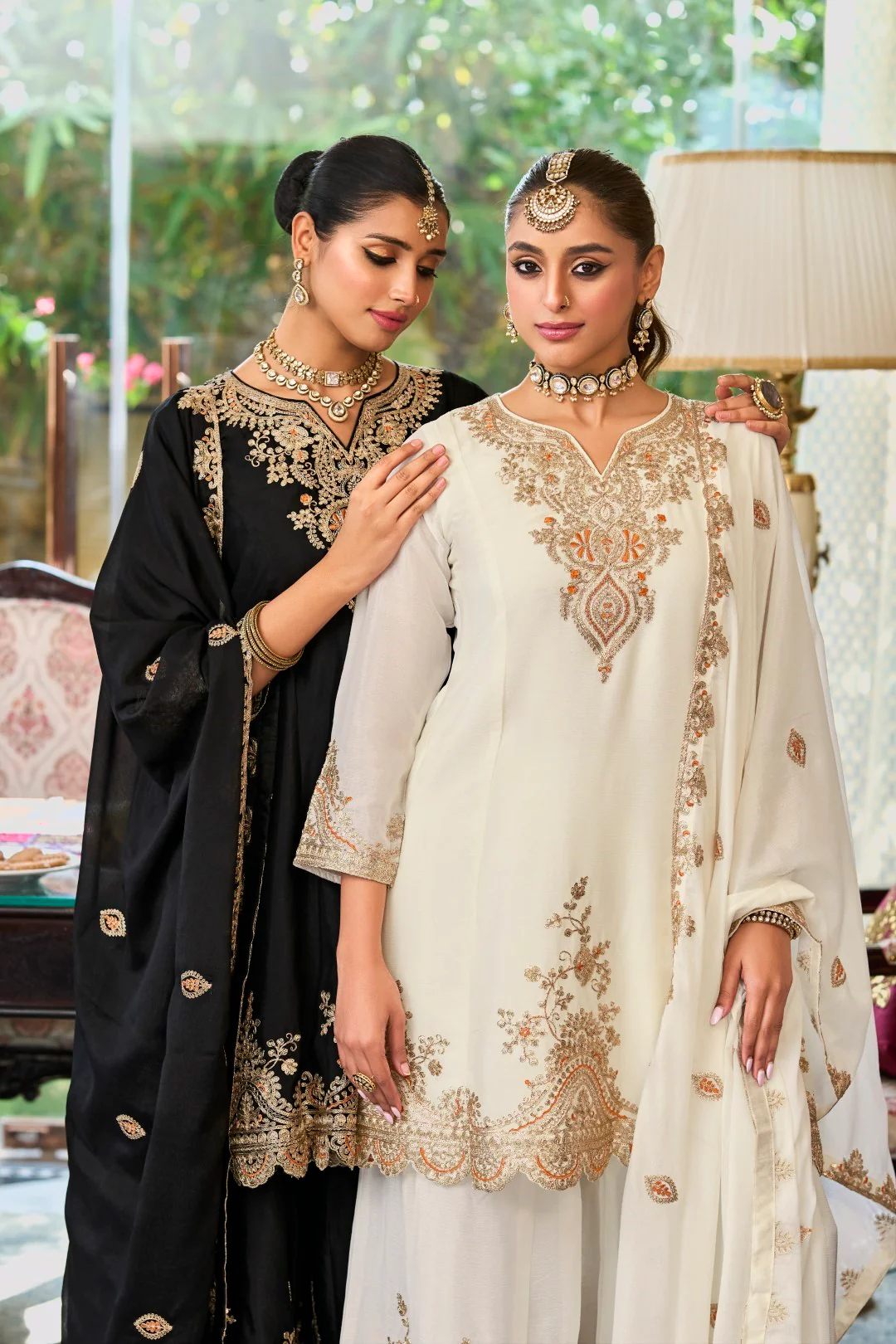Roshandan pearl full work gharara set - Image 7
