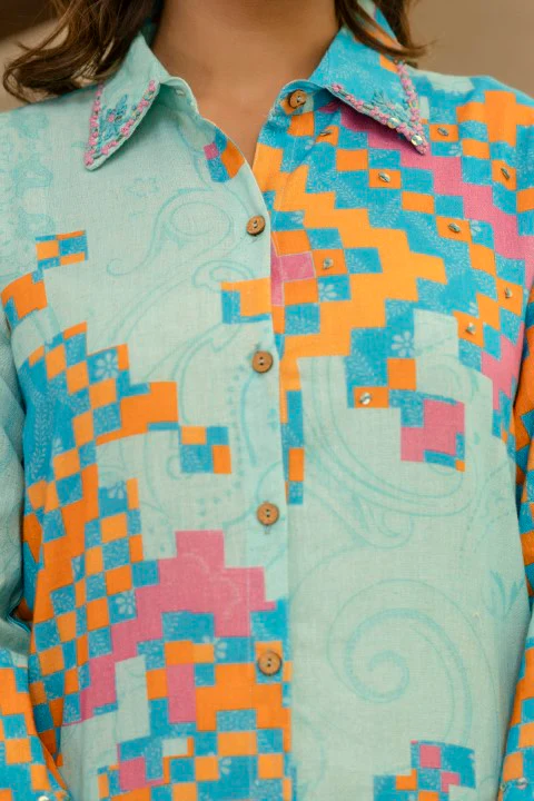 Pawan Peacock Printed Cotton Co-ord Set - Image 8