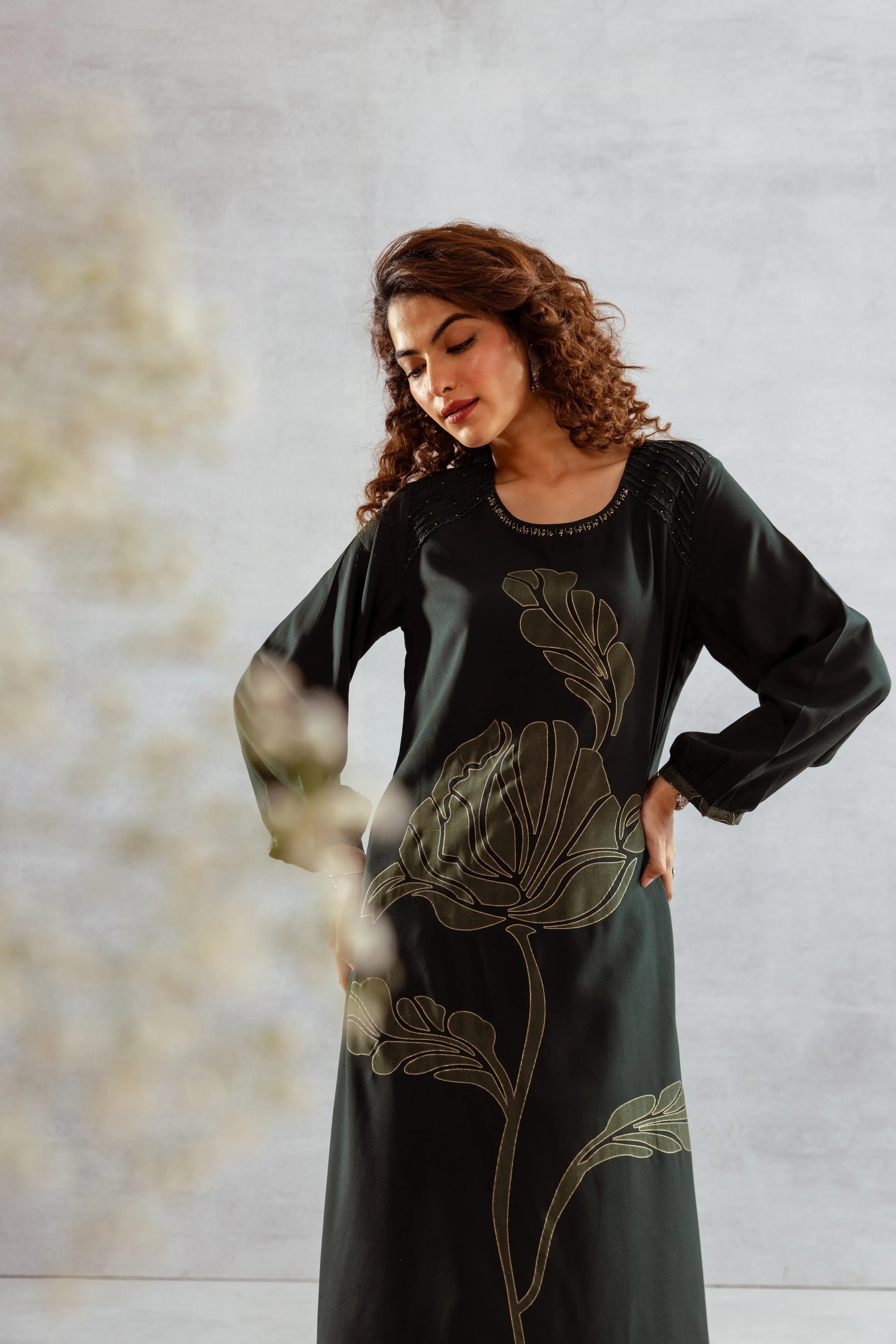 Bakul Moss Printed Kurta Pant Set - Image 5