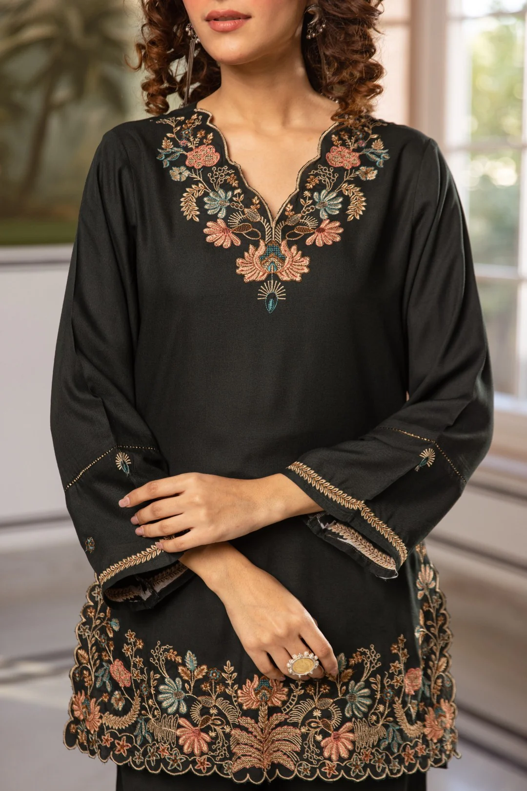 Karen Spruce Embroidery Cotton Co-ord Set - Image 3