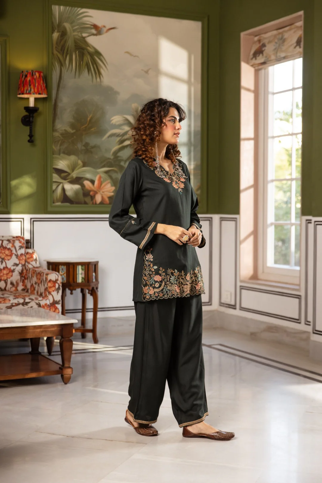 Karen Spruce Embroidery Cotton Co-ord Set - Image 4
