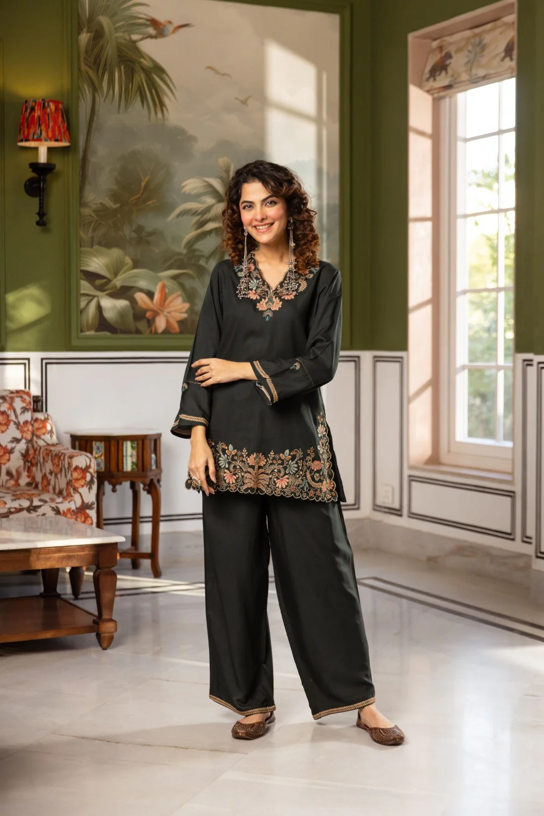 Karen Spruce Embroidery Cotton Co-ord Set - Image 5