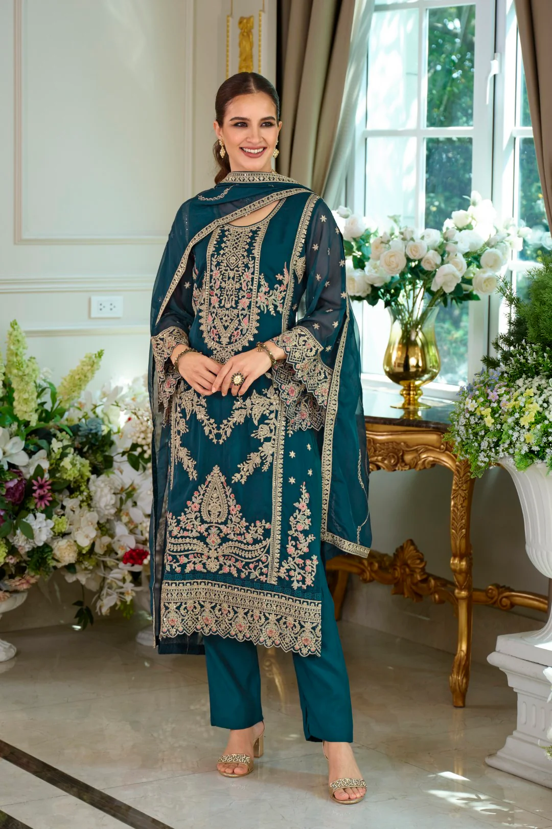 Ramneek Azure Full Work Suit Set - Image 4