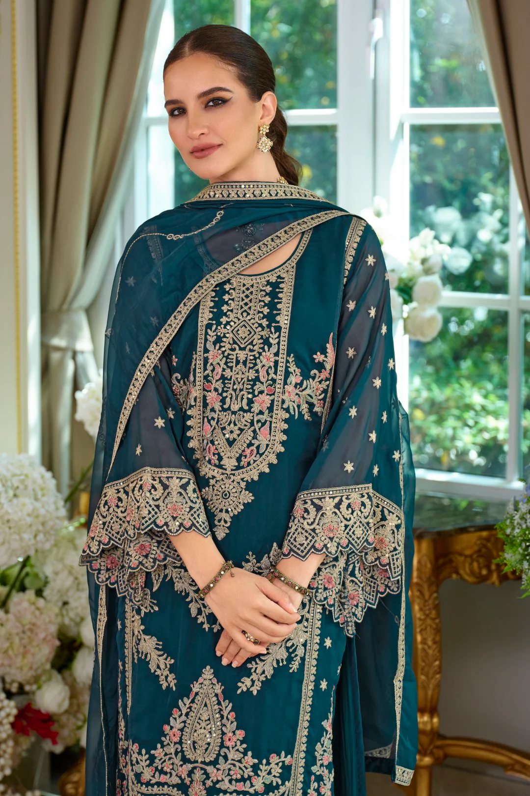 Ramneek Azure Full Work Suit Set - Image 5