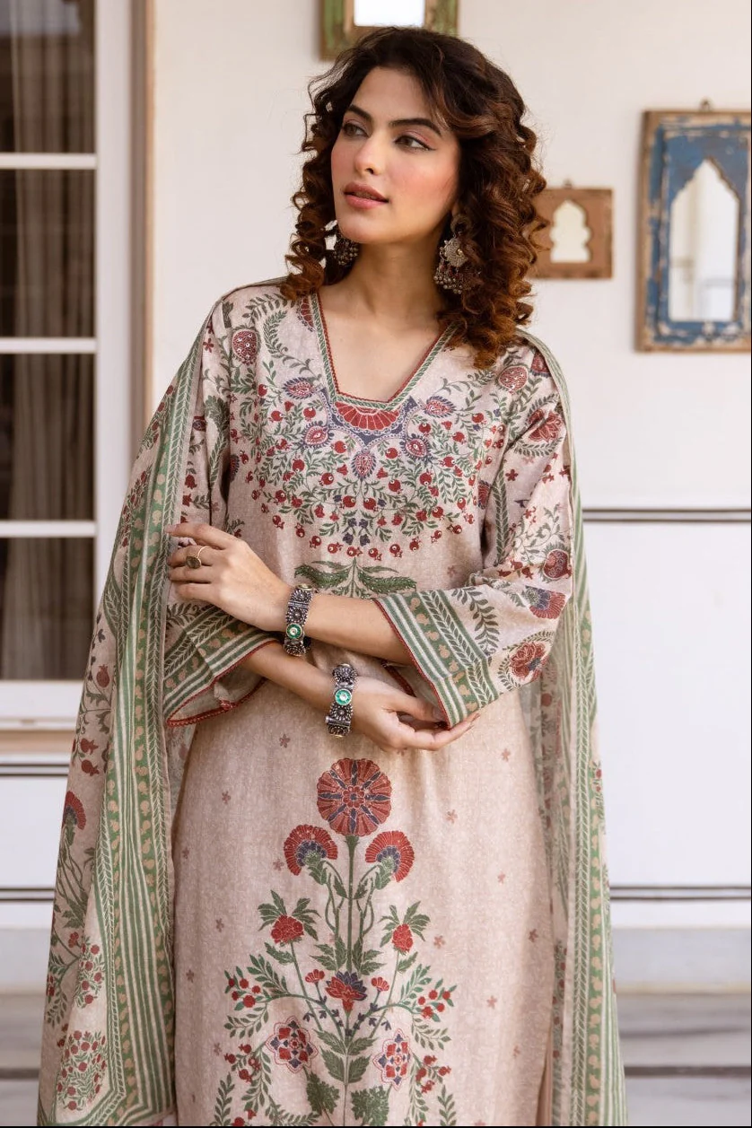 Karen oak cotton printed suit set - Image 2