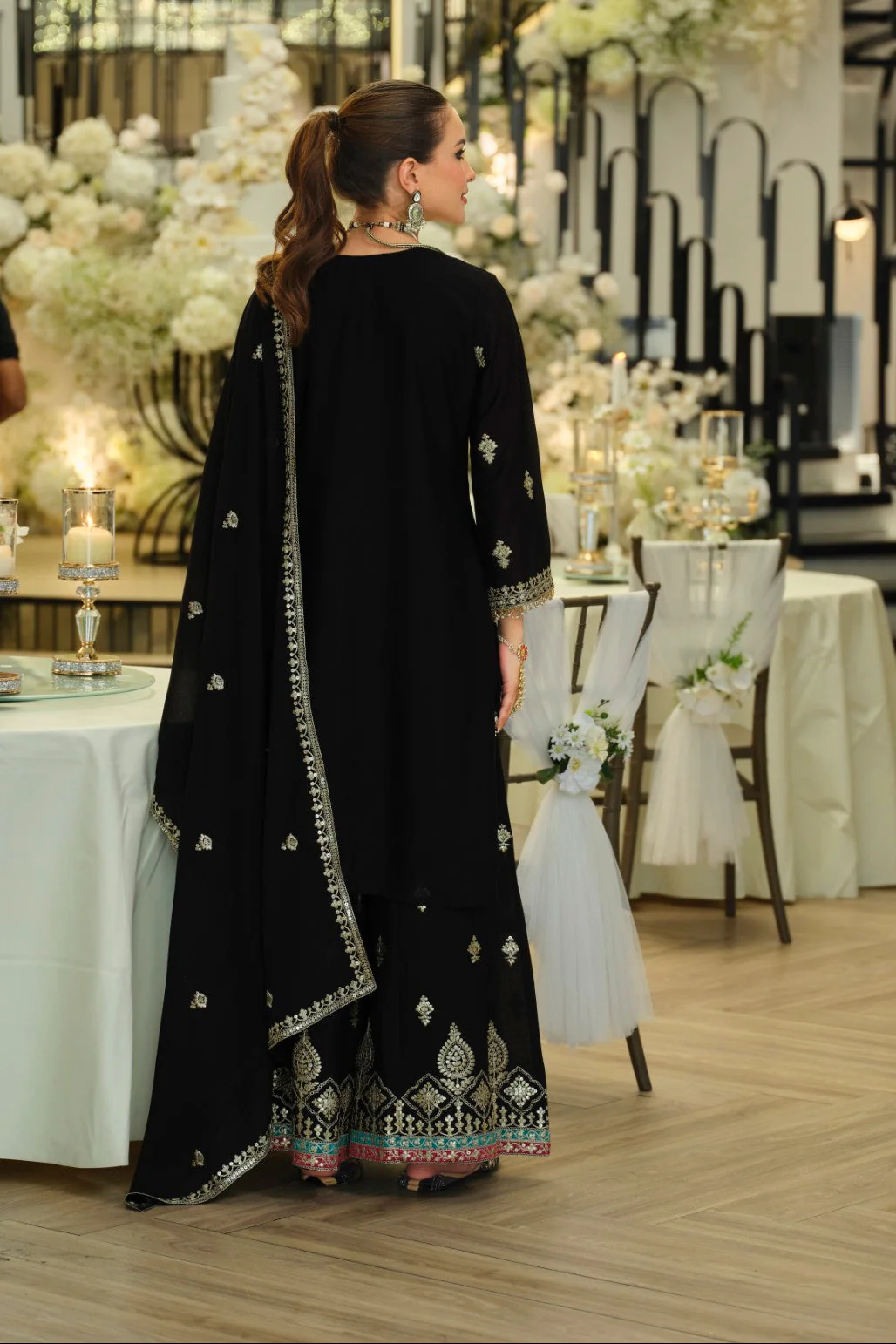 Areesa Jade Full Work Gharara Suit Set - Image 3