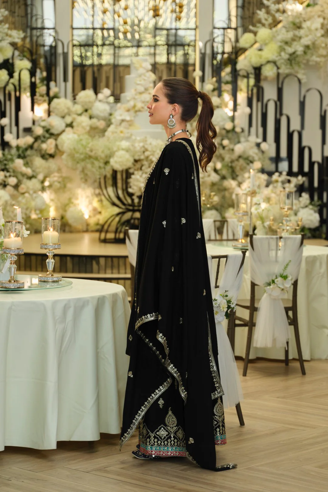 Areesa Jade Full Work Gharara Suit Set - Image 4