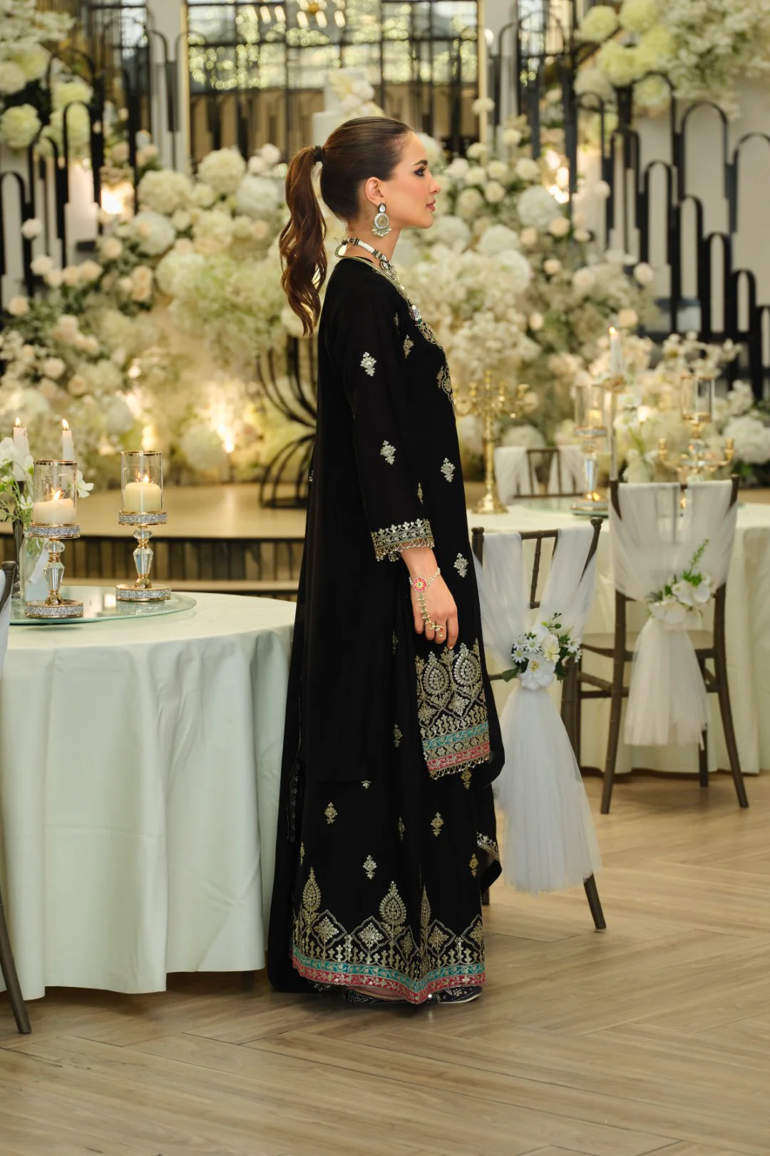 Areesa Jade Full Work Gharara Suit Set - Image 5