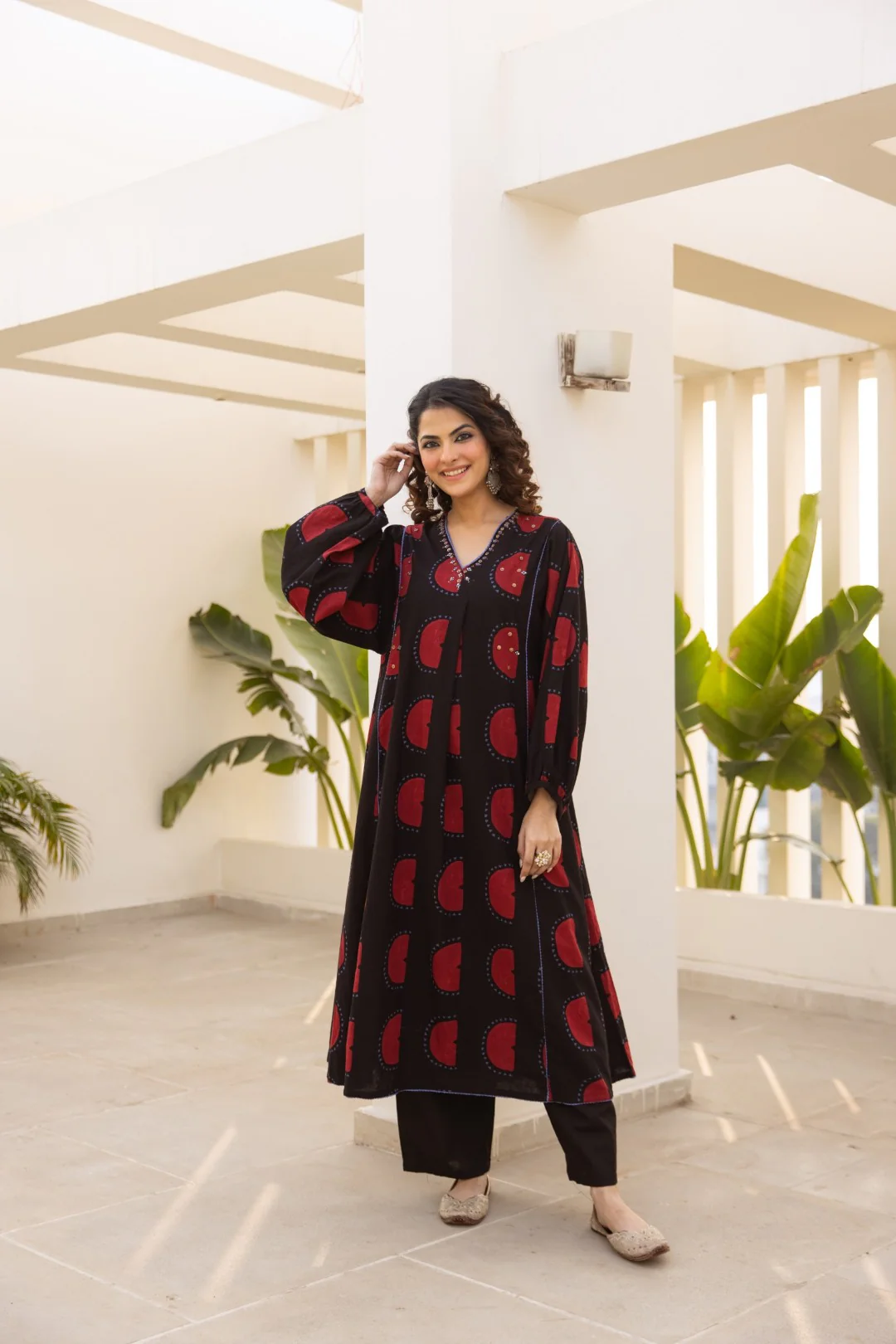 Karen Jade Cotton Kurta Pant Set - Image 3
