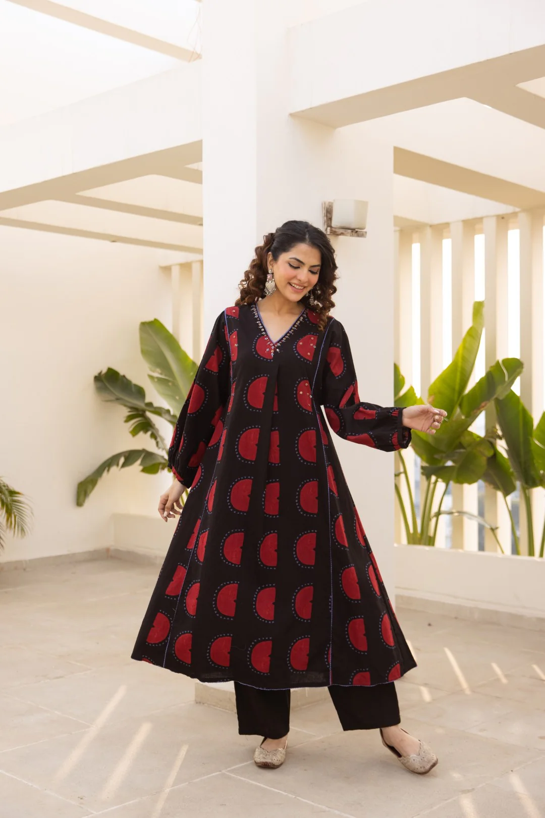 Karen Jade Cotton Kurta Pant Set - Image 4