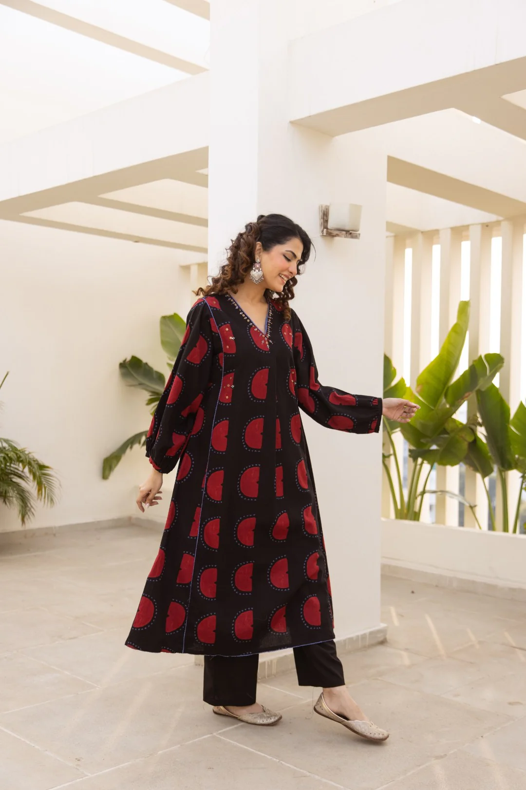 Karen Jade Cotton Kurta Pant Set - Image 5