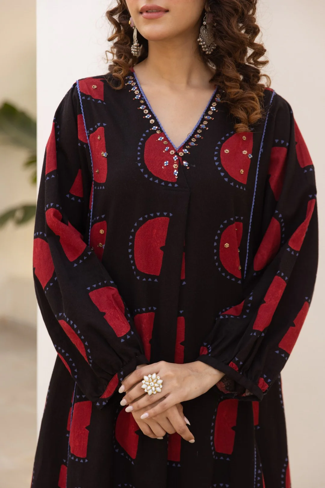 Karen Jade Cotton Kurta Pant Set - Image 6