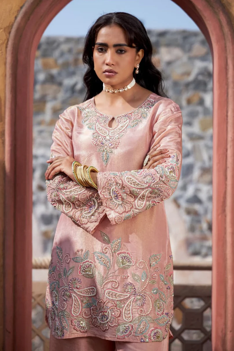 Mihika Salmon Full Work Suit Set - Image 2