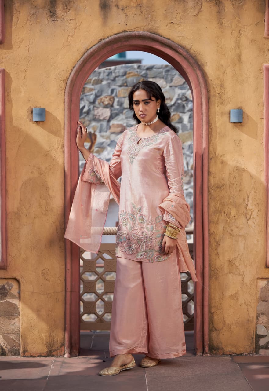 Mihika Salmon Full Work Suit Set - Image 4