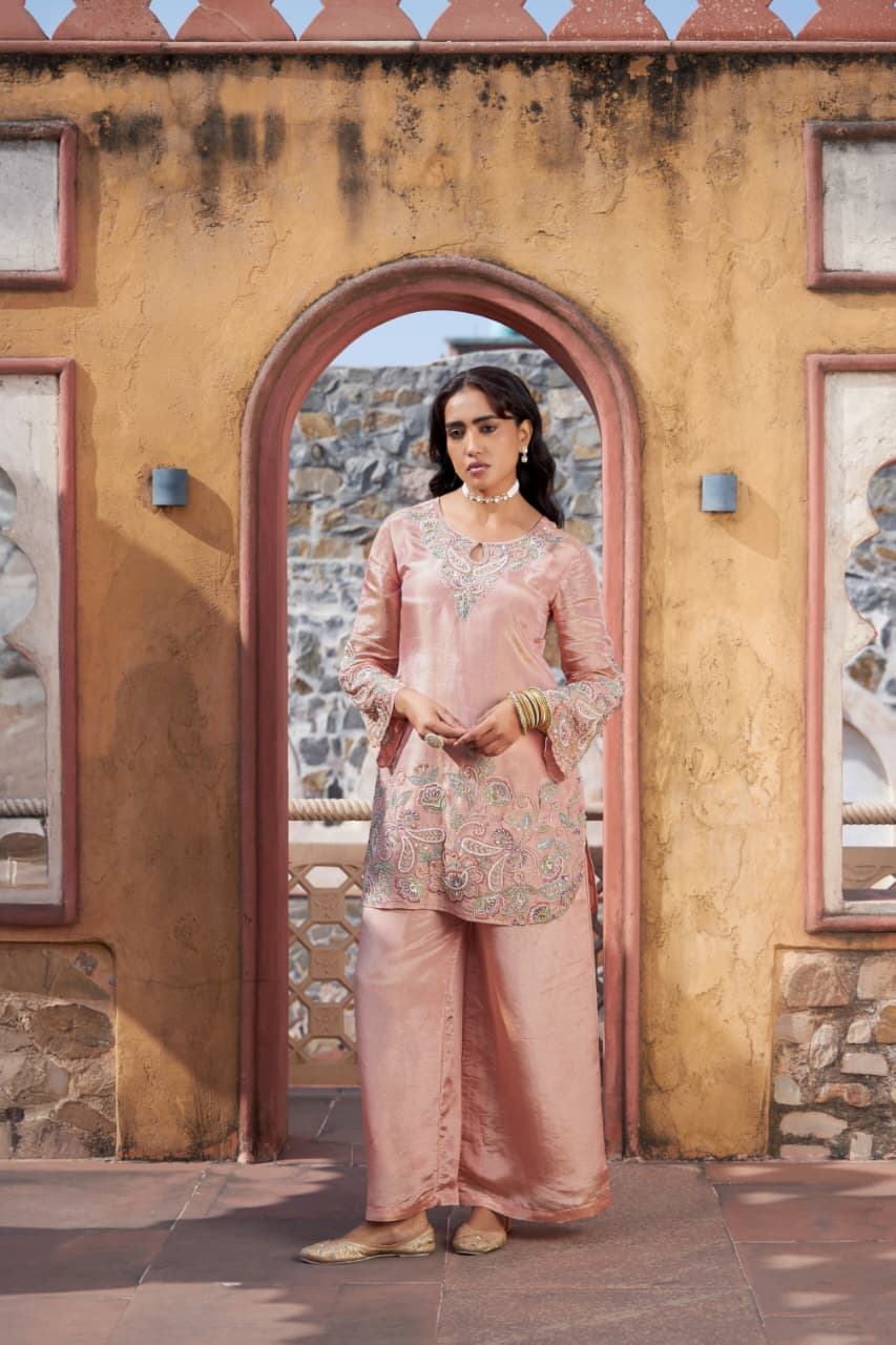 Mihika Salmon Full Work Suit Set - Image 6