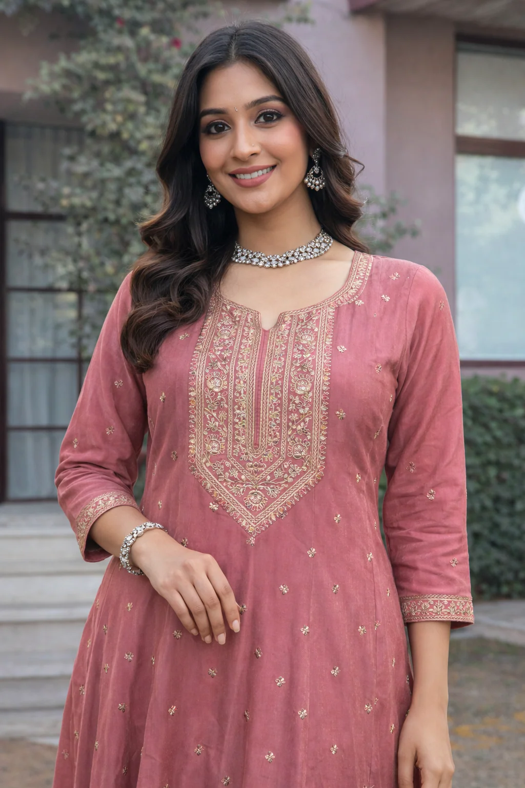 Shanti Flamingo Full Work Suit Set - Image 2