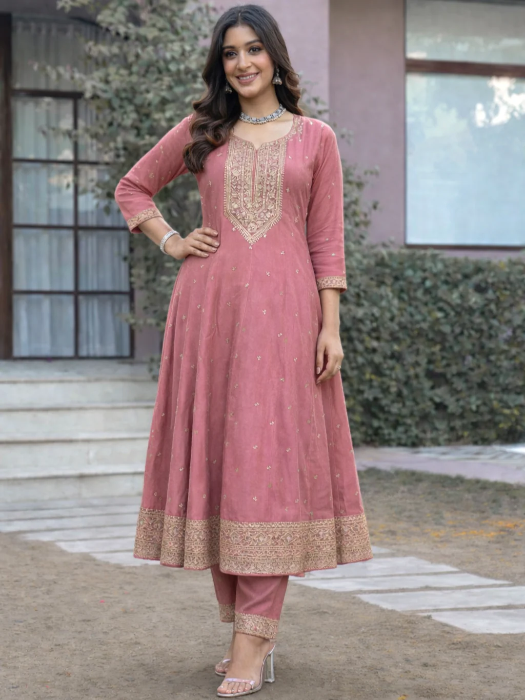 Shanti Flamingo Full Work Suit Set - Image 6