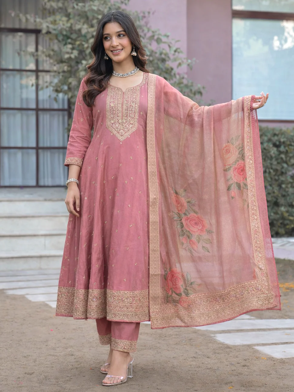Shanti Flamingo Full Work Suit Set - Image 7