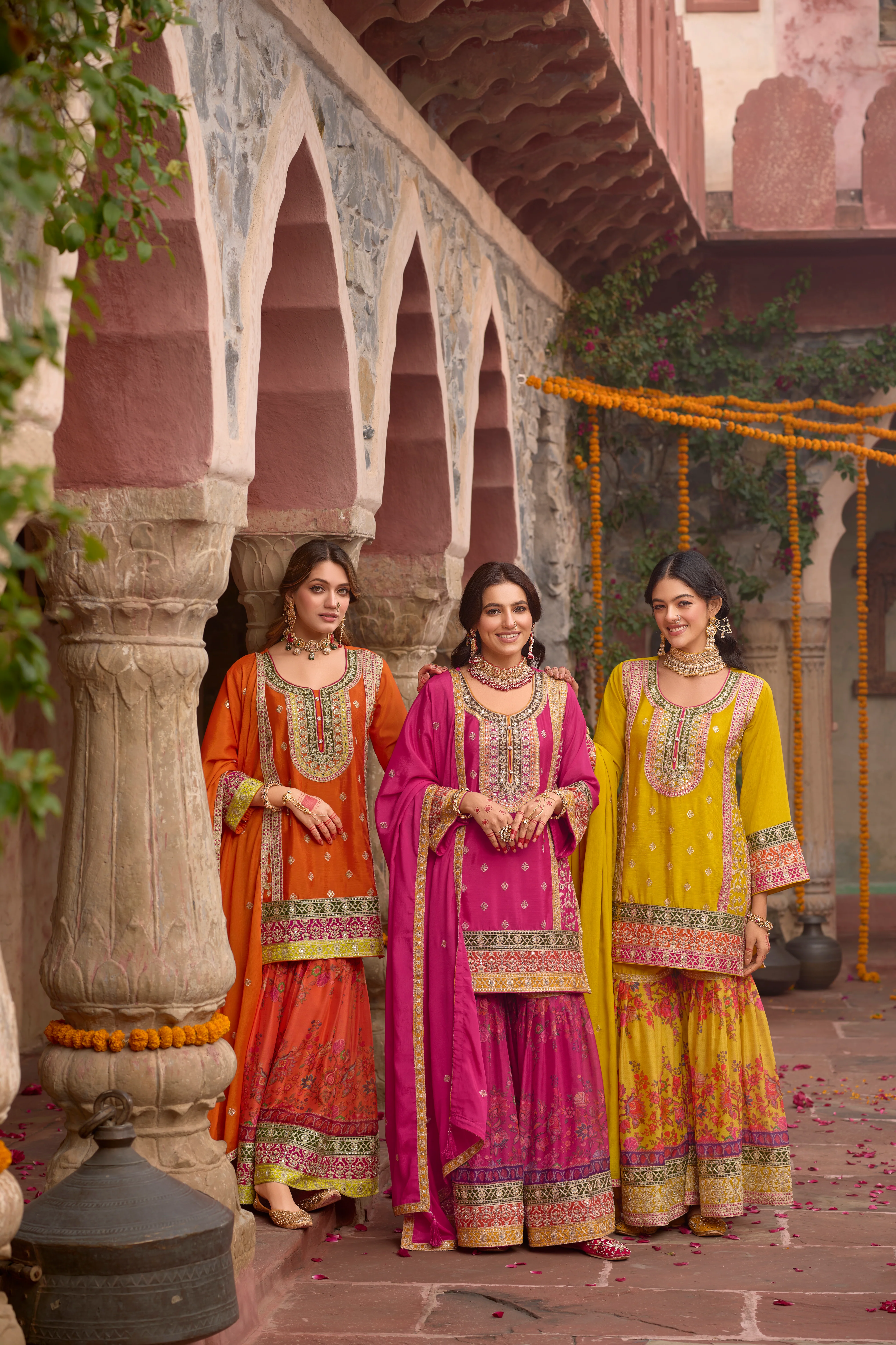Sarang Kesari Full Work Heavy Work Premium Suit Set - Image 5