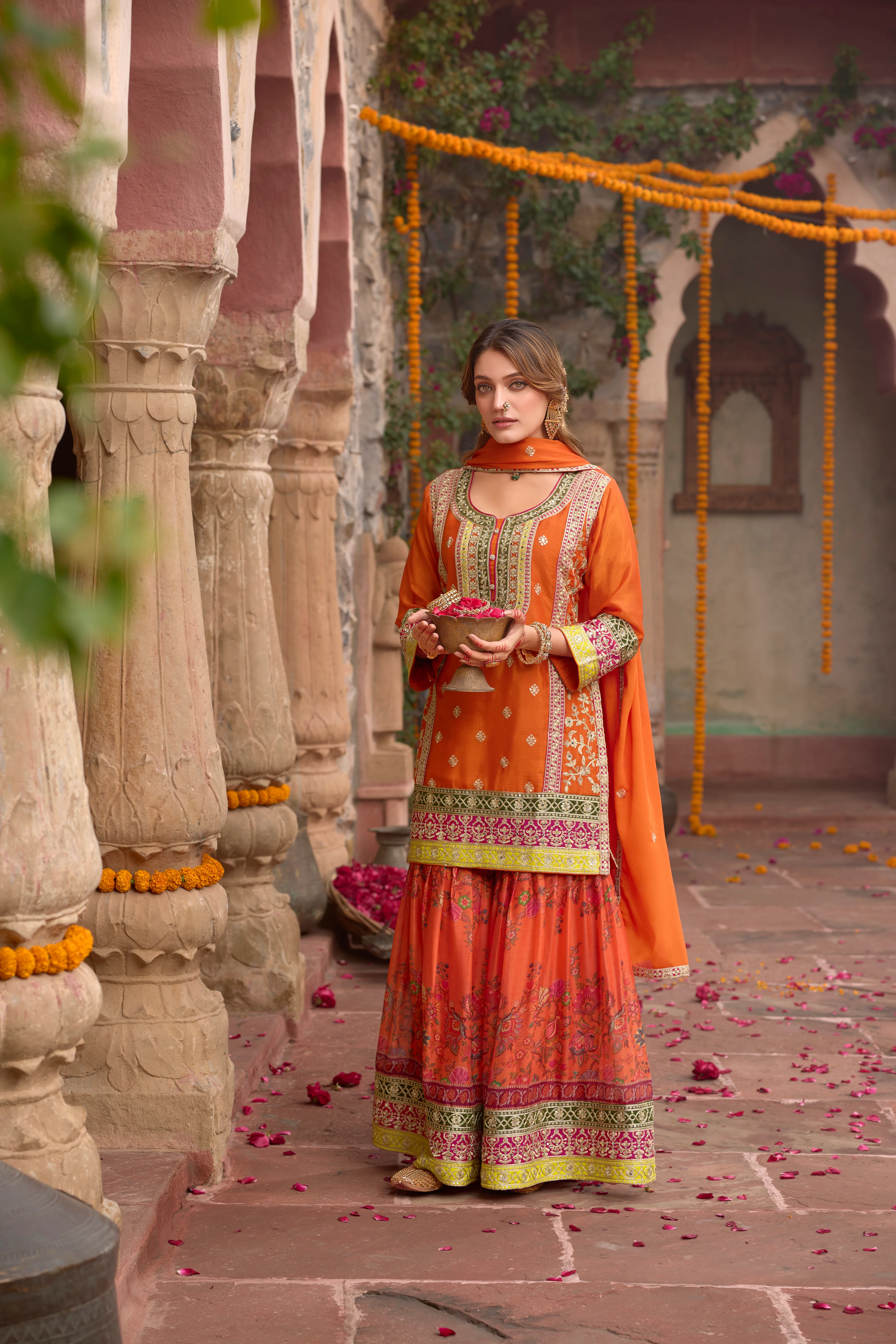 Sarang Kesari Full Work Heavy Work Premium Suit Set - Image 6