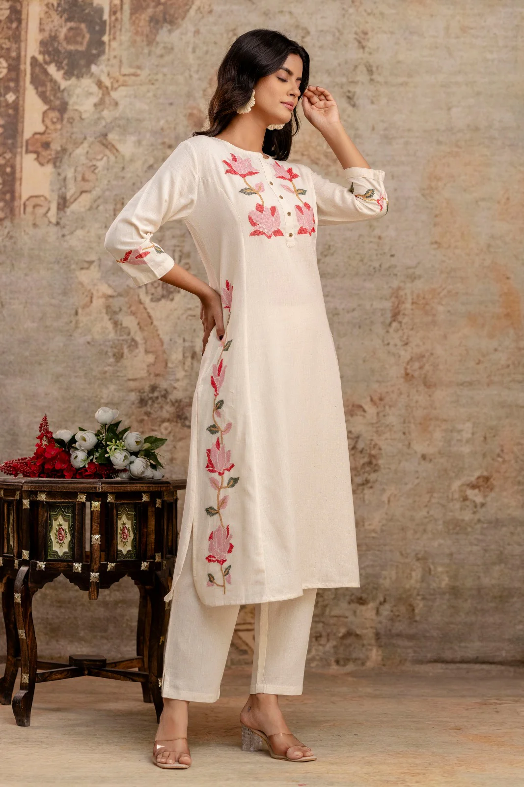 Mika Misri Embrodiered Kurta Pant Set - Image 6
