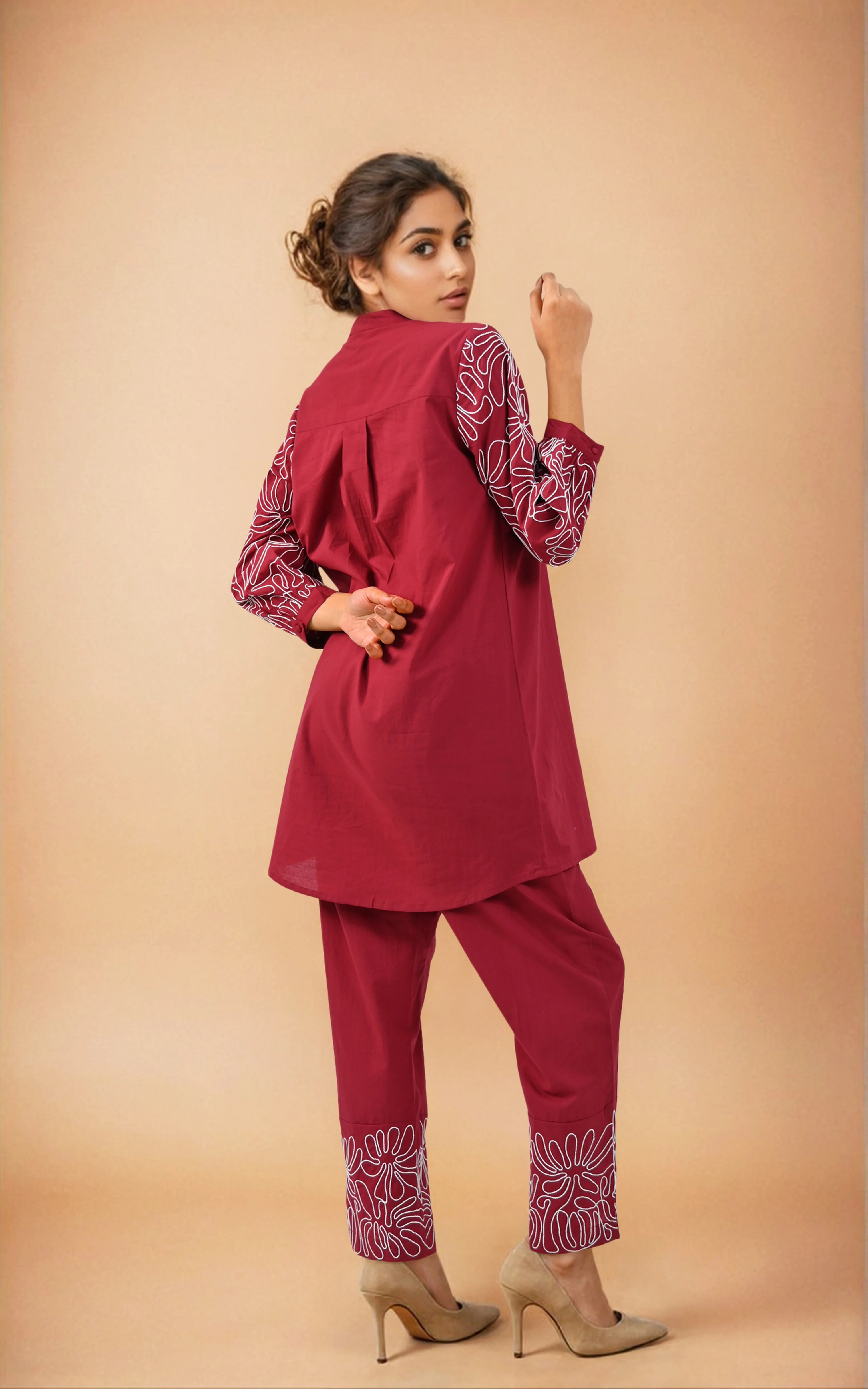 Ubud Jam Embroidery  Cotton Co-ord Set - Image 3