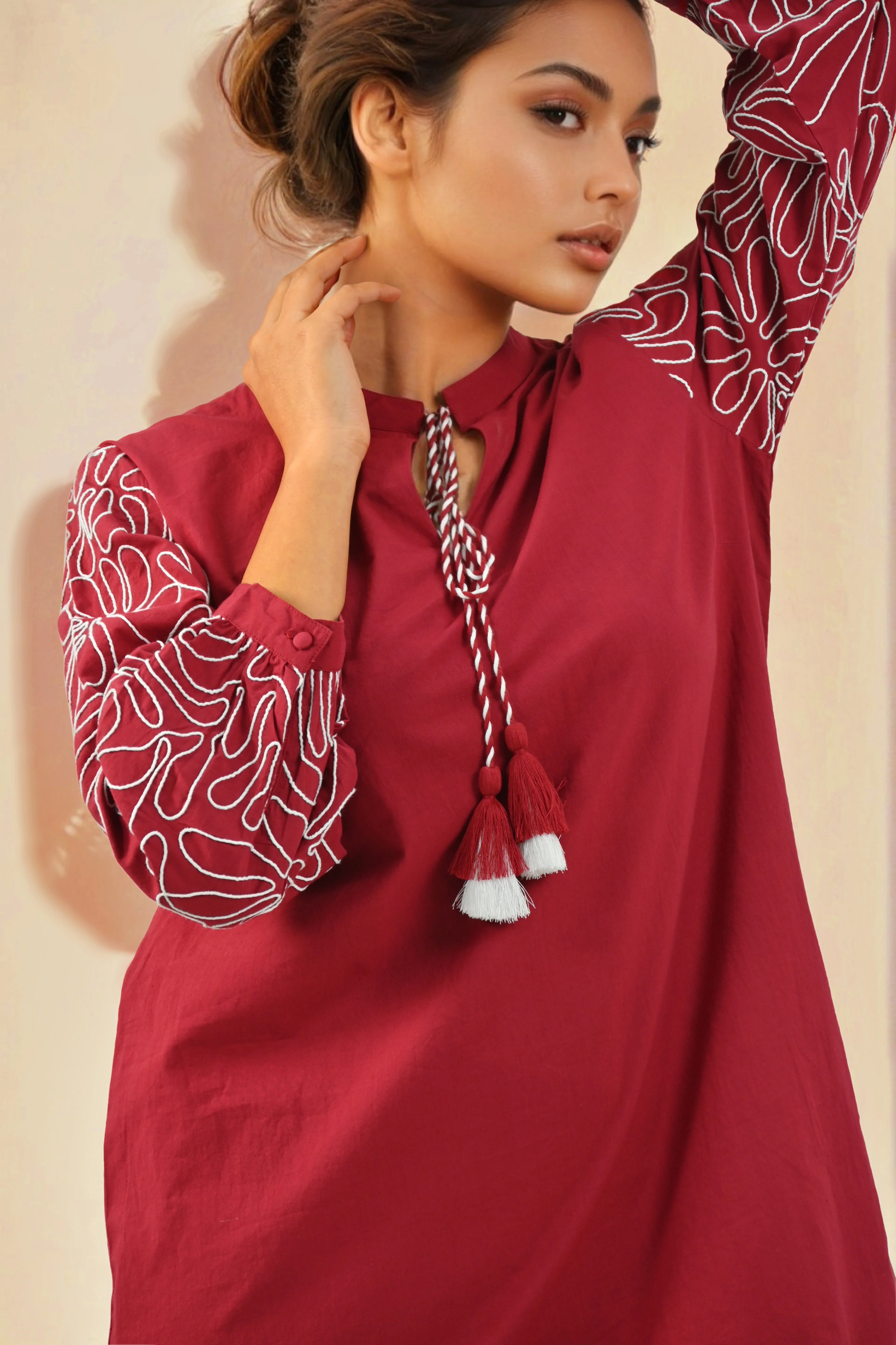Ubud Jam Embroidery  Cotton Co-ord Set - Image 4