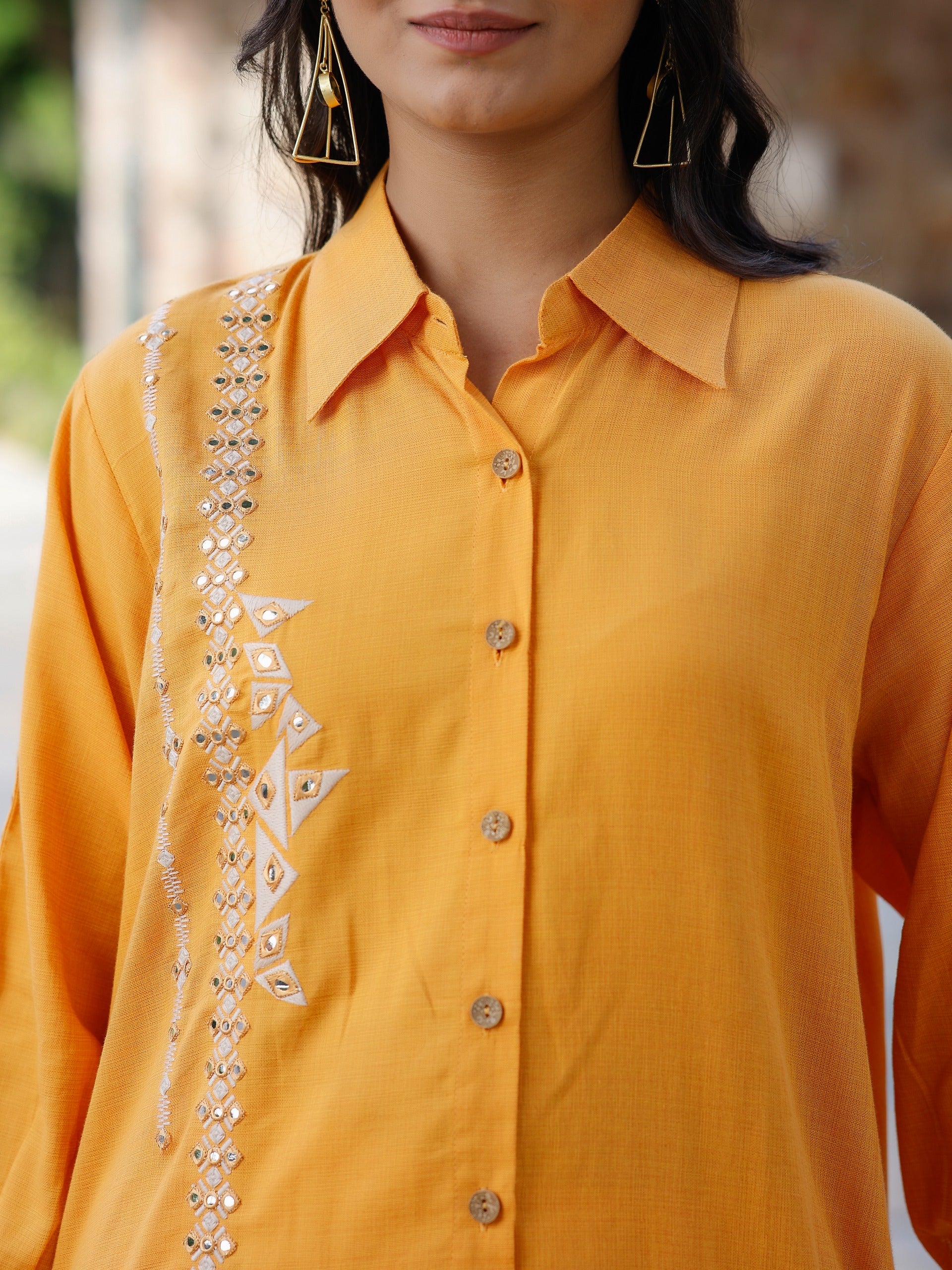Tridhara Tangerine Cotton Co-ord Set - Image 6