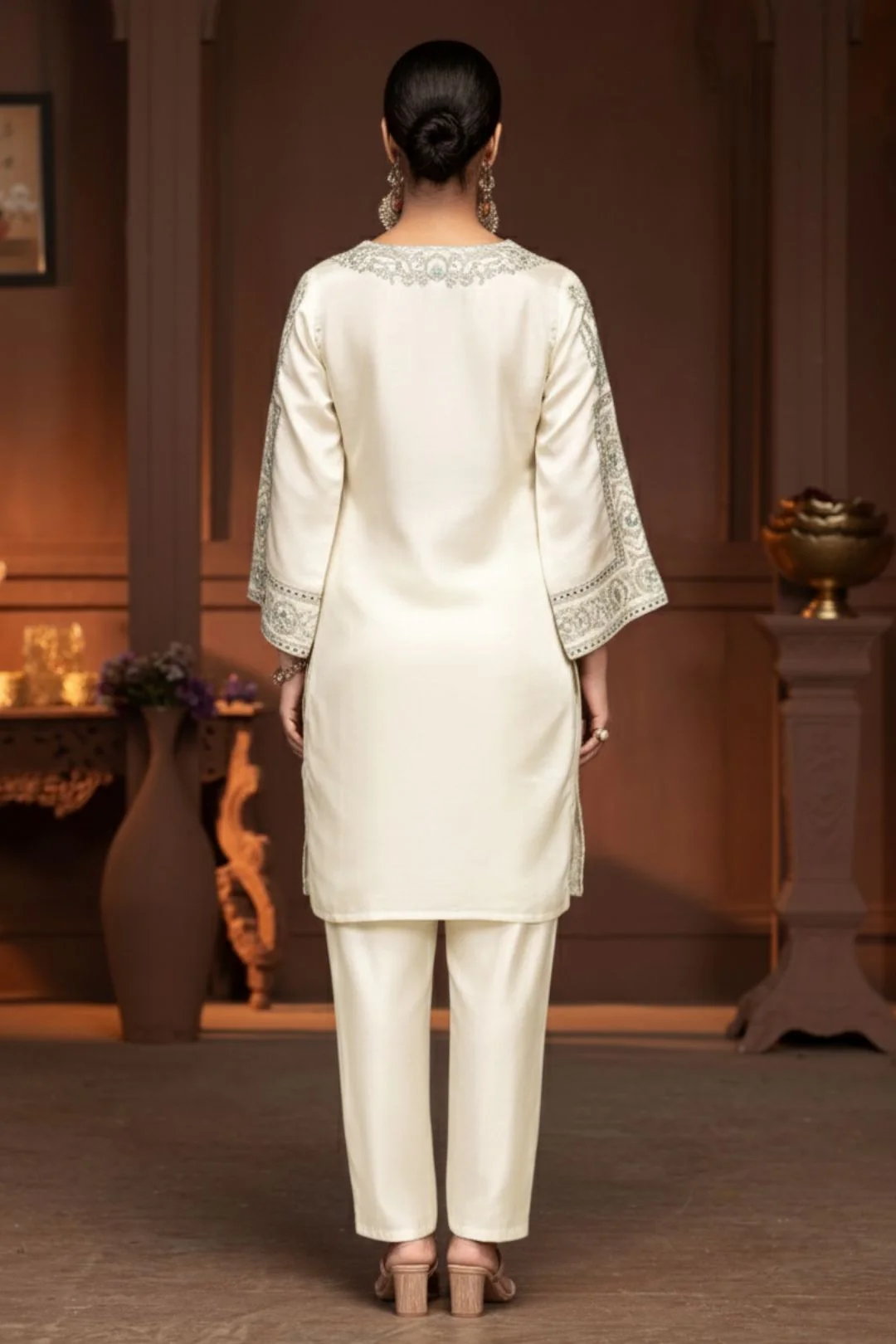Mayuri dove embroidery co-ord set - Image 3
