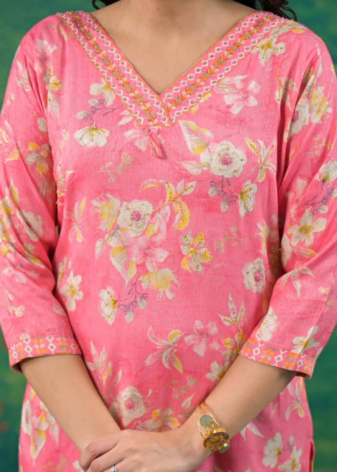 Shanti Floss Printed Work Suit Set - Image 7
