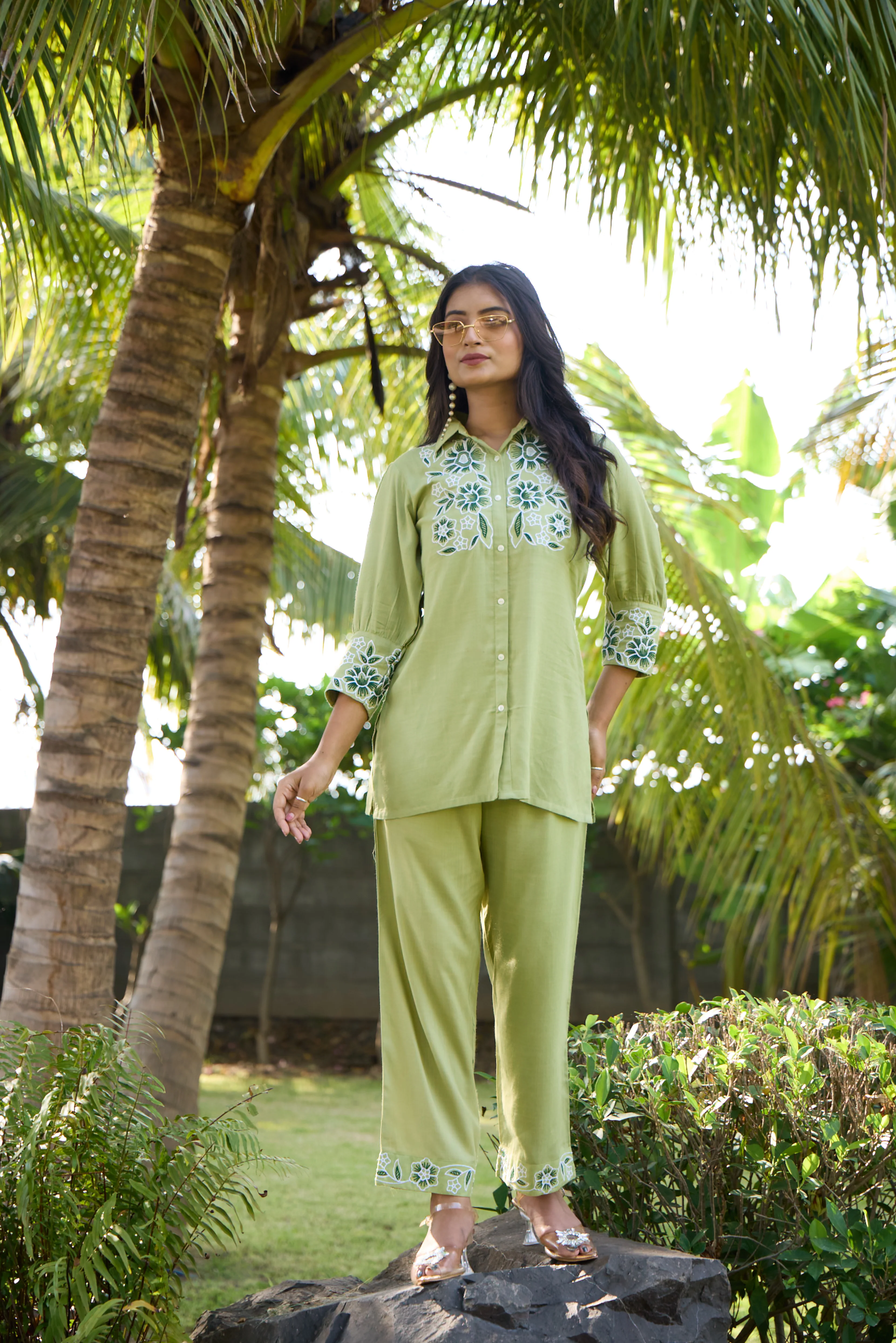 Sharad fern embroidery co-ord set - Image 10