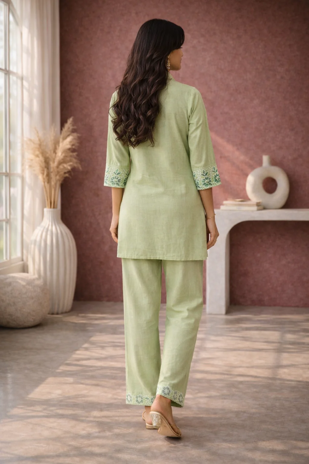 Sharad fern embroidery co-ord set - Image 6