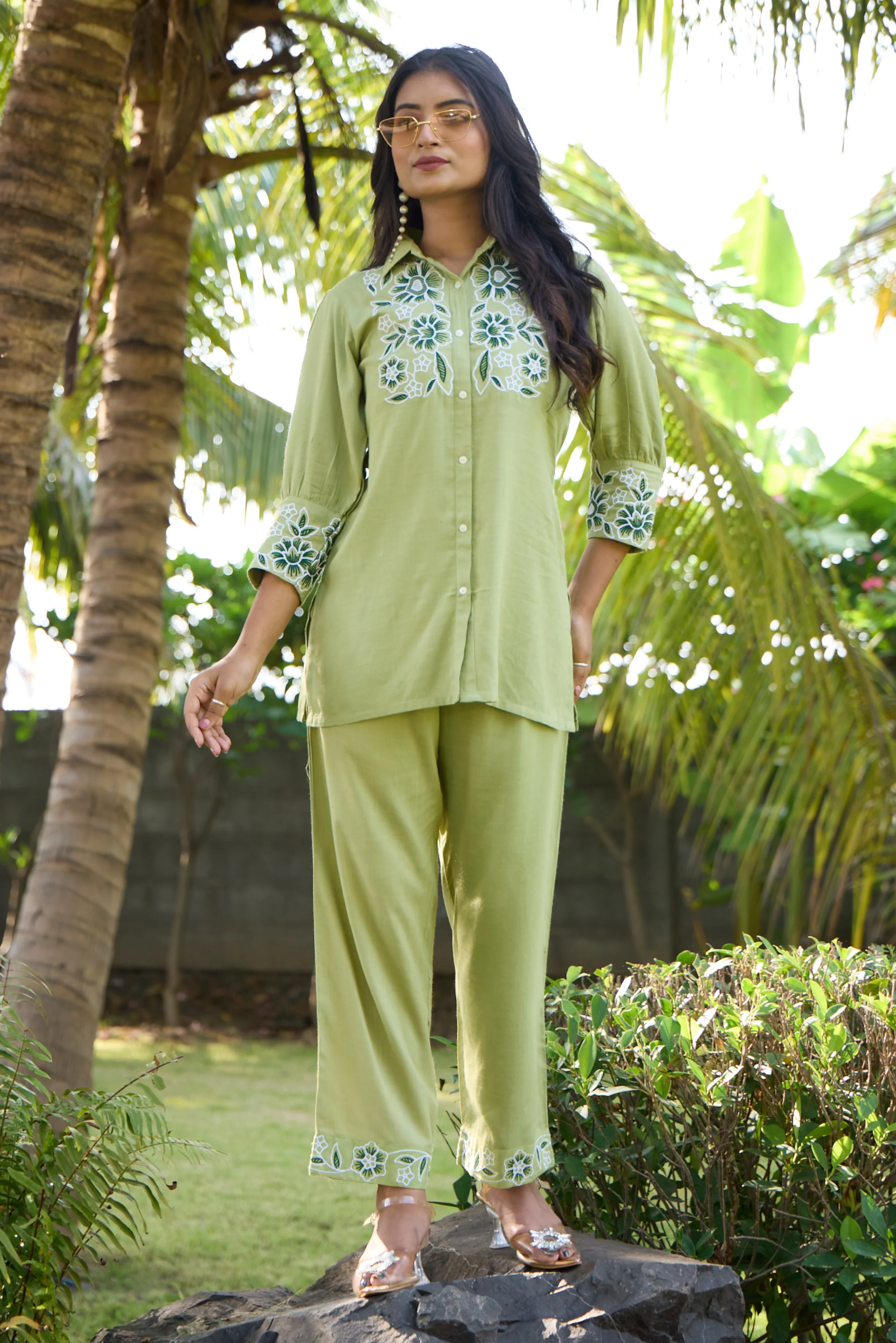 Sharad fern embroidery co-ord set - Image 7