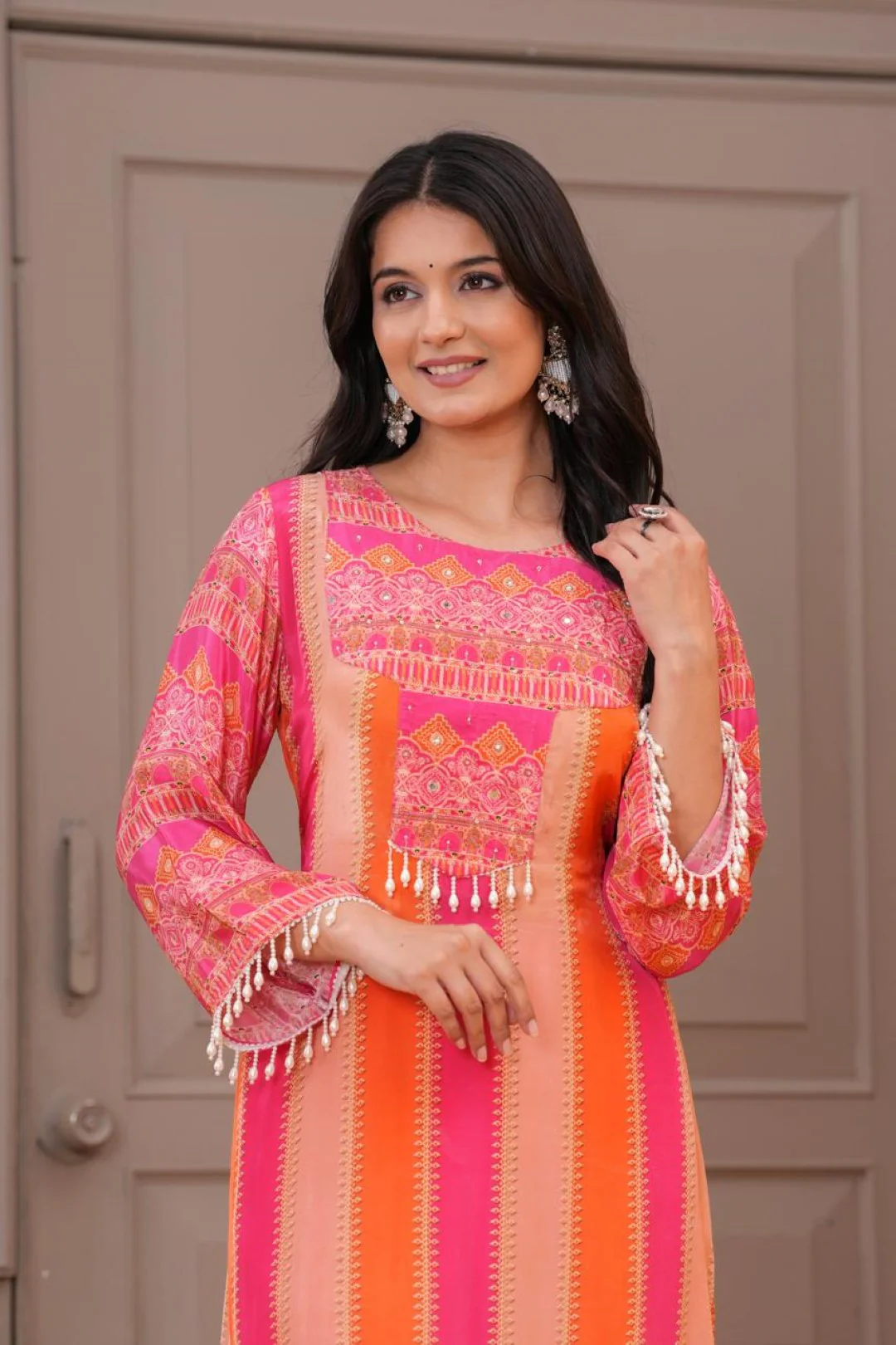 Jayti Candy Work Printed Kurta Pant Set - Image 2
