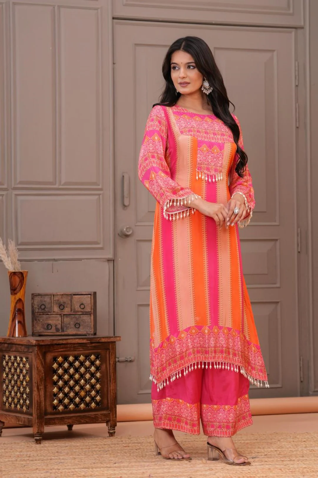 Jayti Candy Work Printed Kurta Pant Set - Image 5