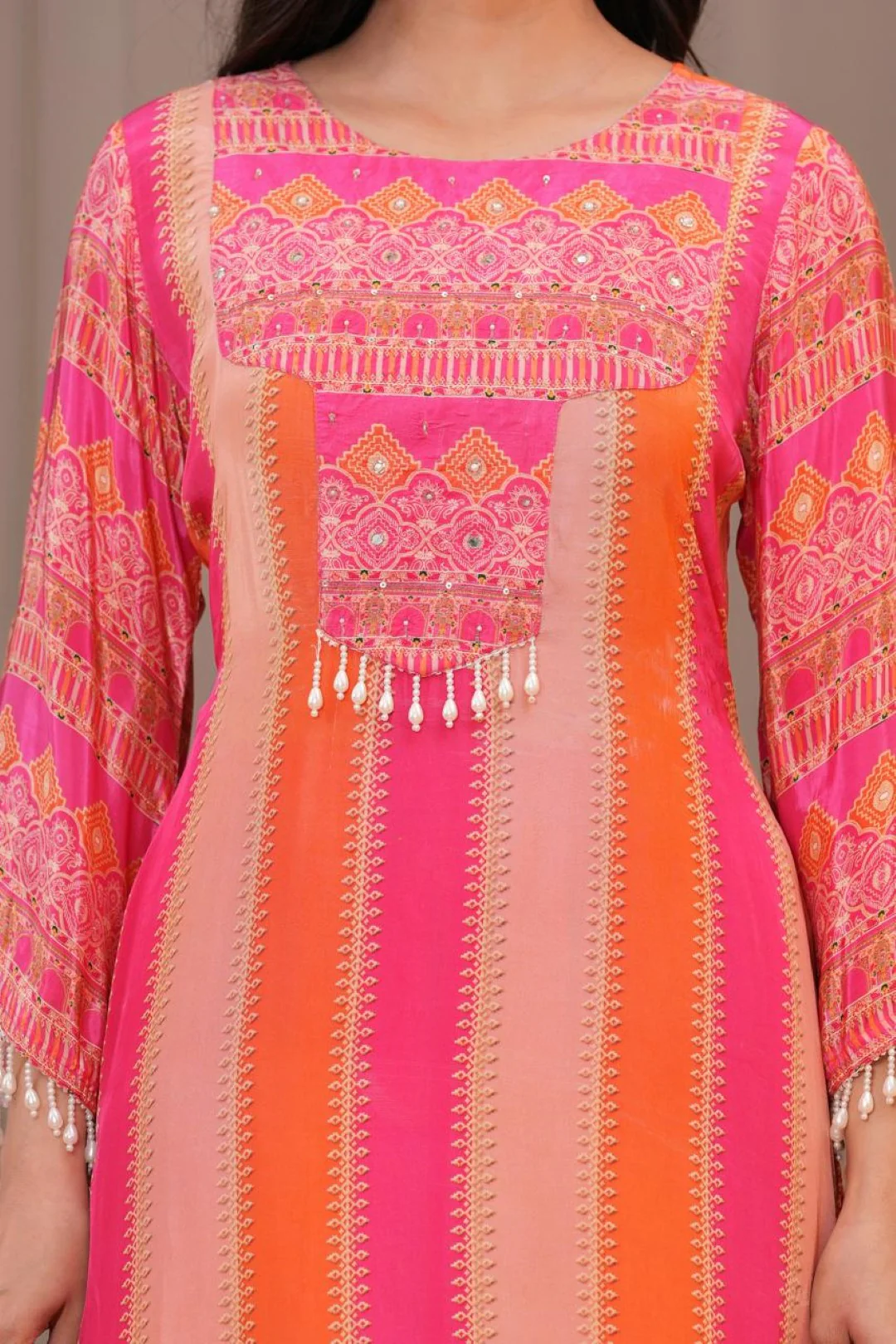 Jayti Candy Work Printed Kurta Pant Set - Image 6