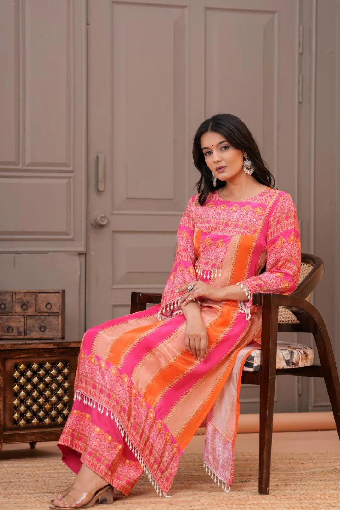 Jayti Candy Work Printed Kurta Pant Set - Image 8