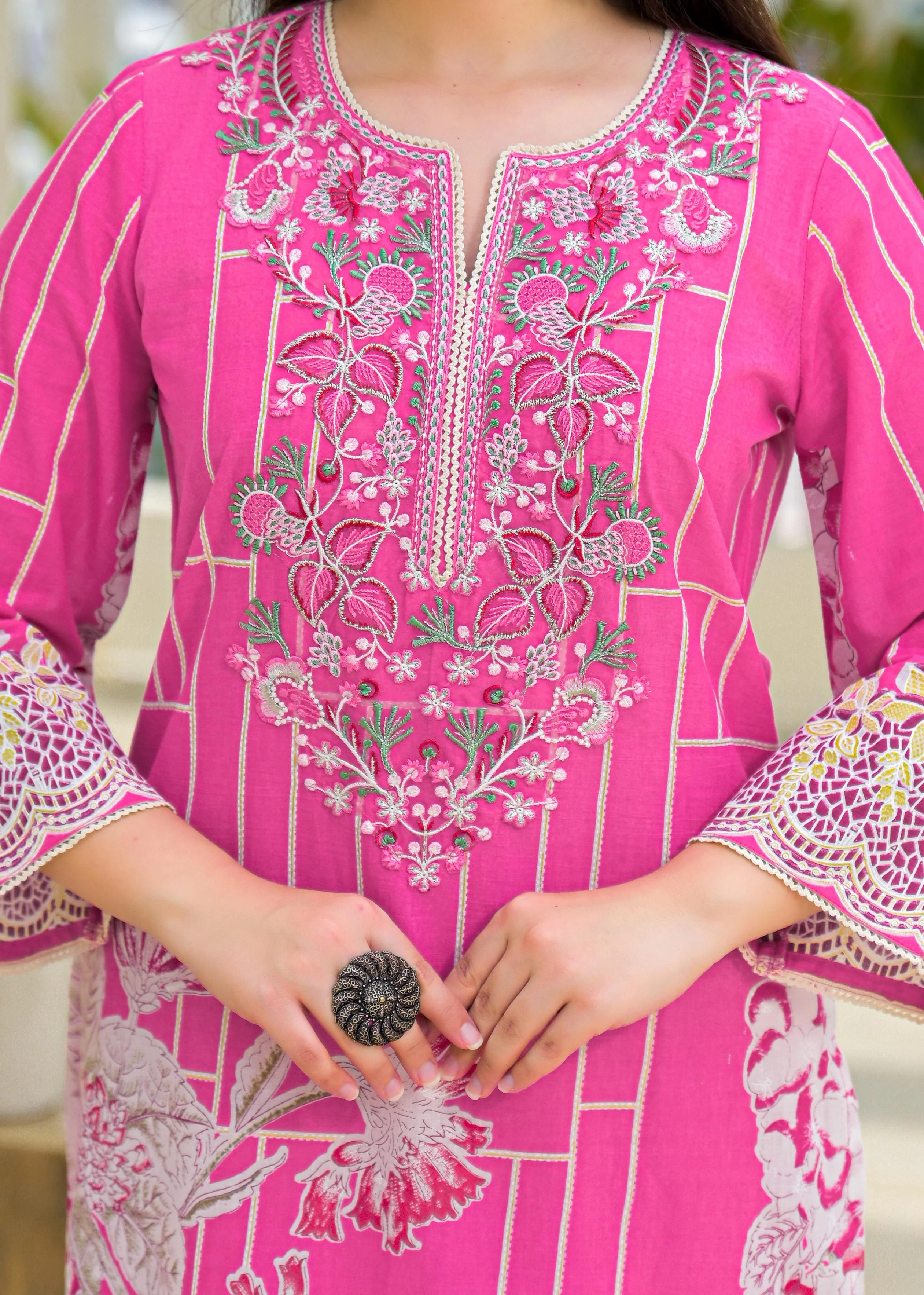 Vastramaya Miller Embroidery Lawn Suit Set - Image 4