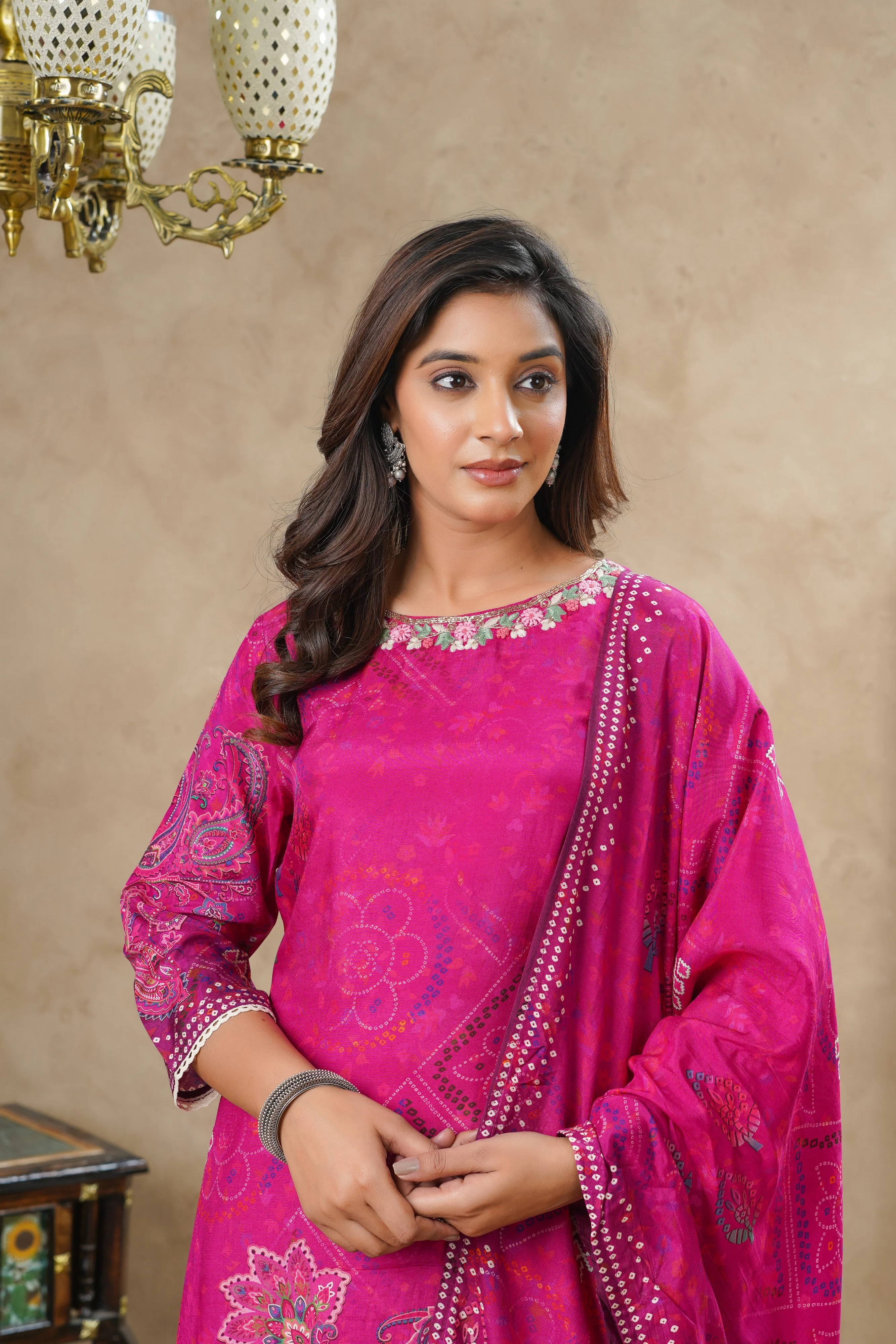 Rabha Rosy Printed Suit Set - Image 2