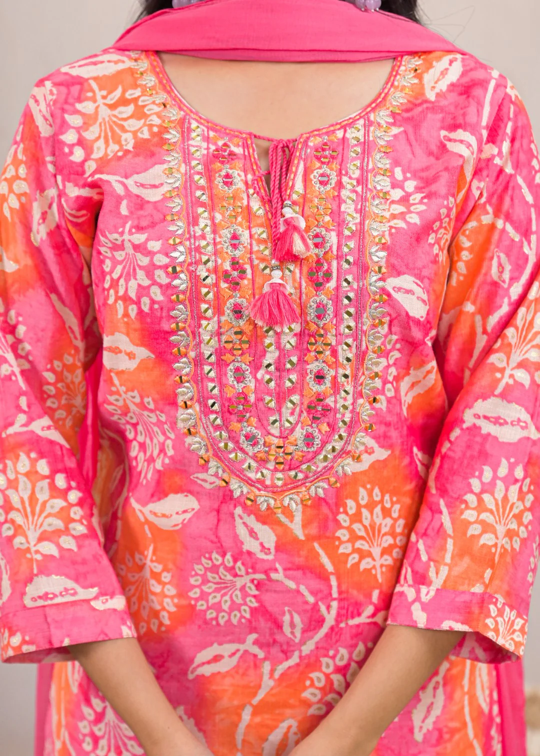 Shanti Rouge Printed Work Suit Set - Image 6