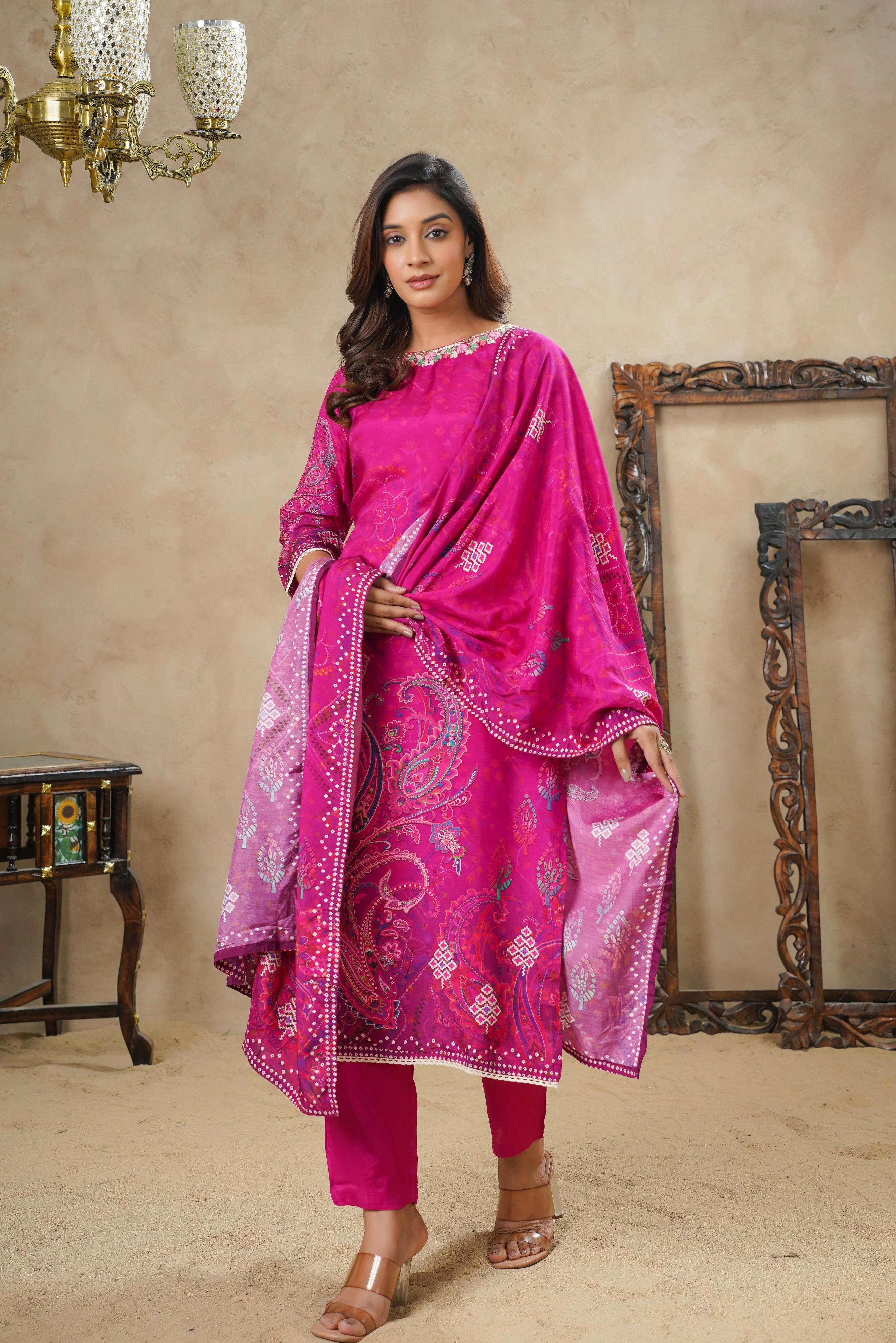 Rabha Rosy Printed Suit Set - Image 4