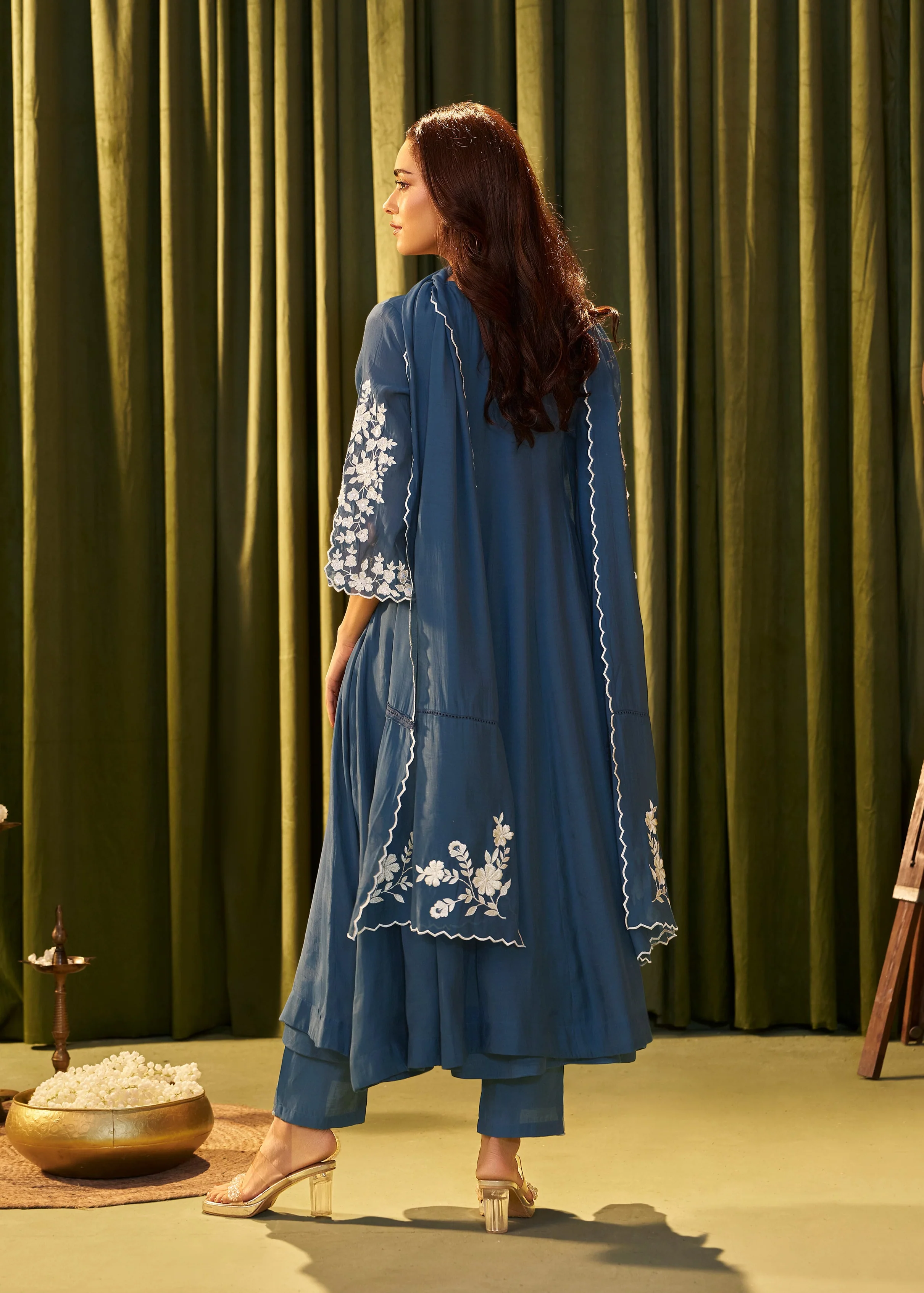 Albeli Hibis embroidery anarkali suit set - Image 3