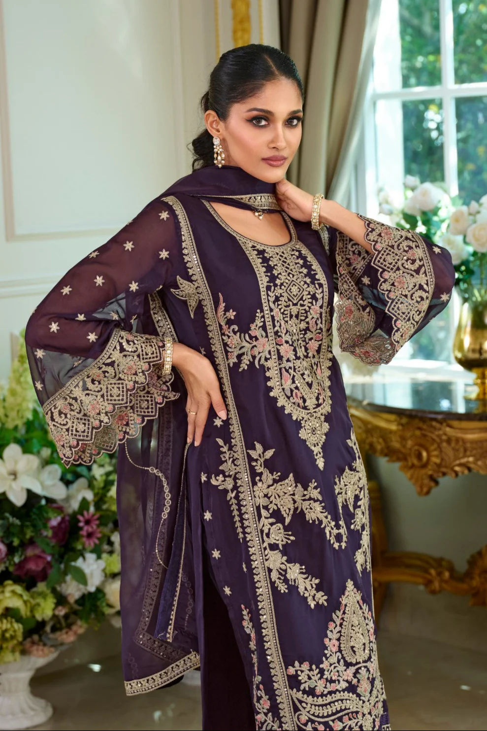 Ramneek orchid full work suit set - Image 2